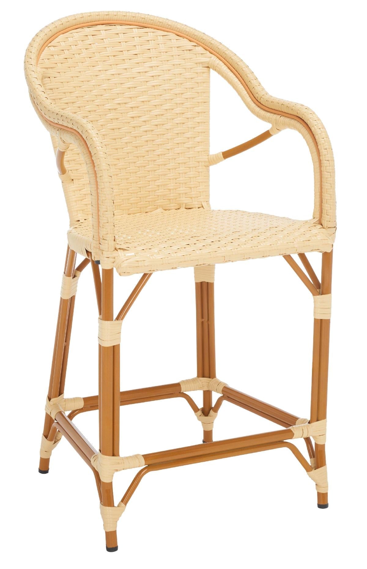 California Counter Stool W / Arms, PAT7533 - Natural 