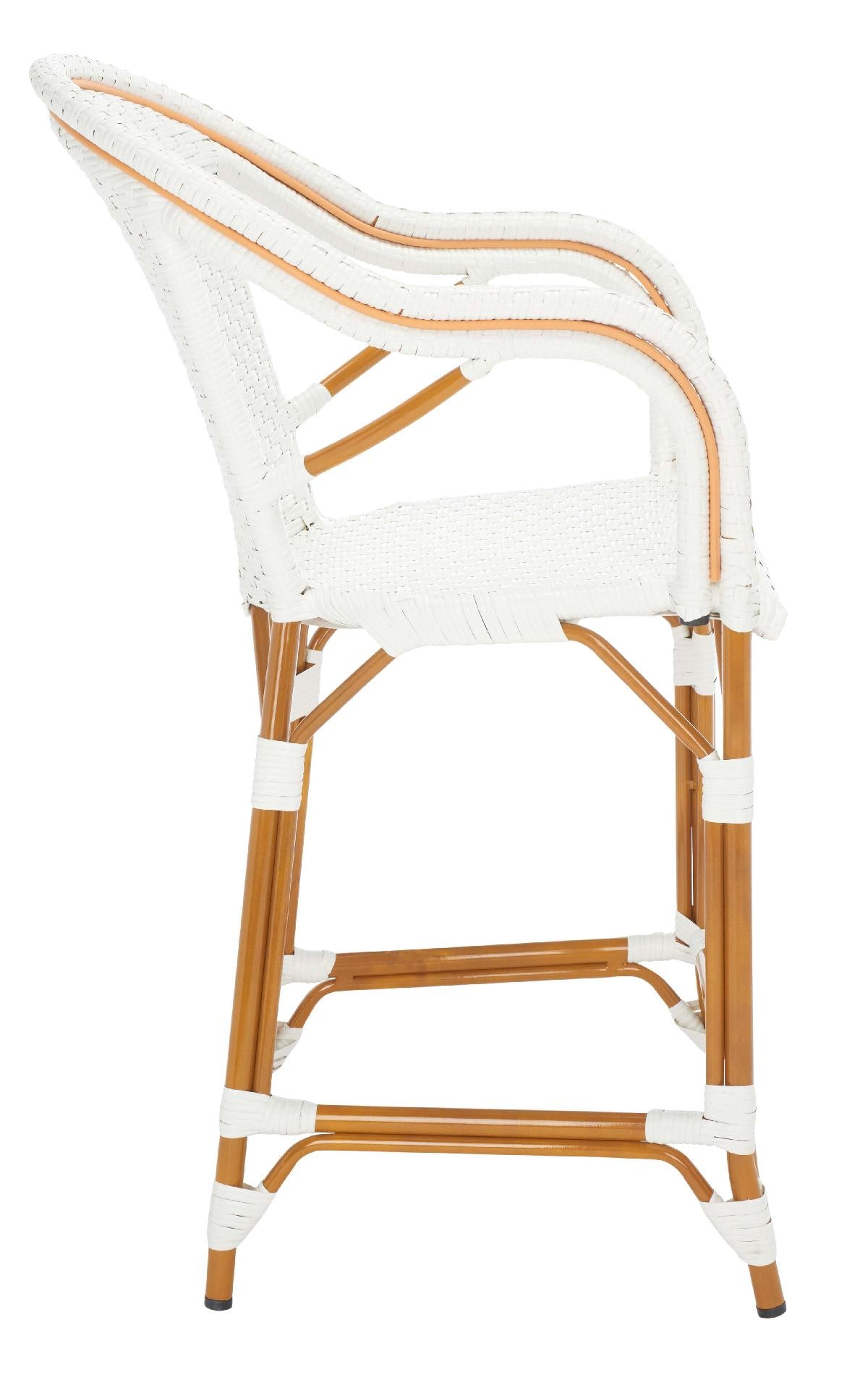 California Counter Stool W / Arms, PAT7533 - White 