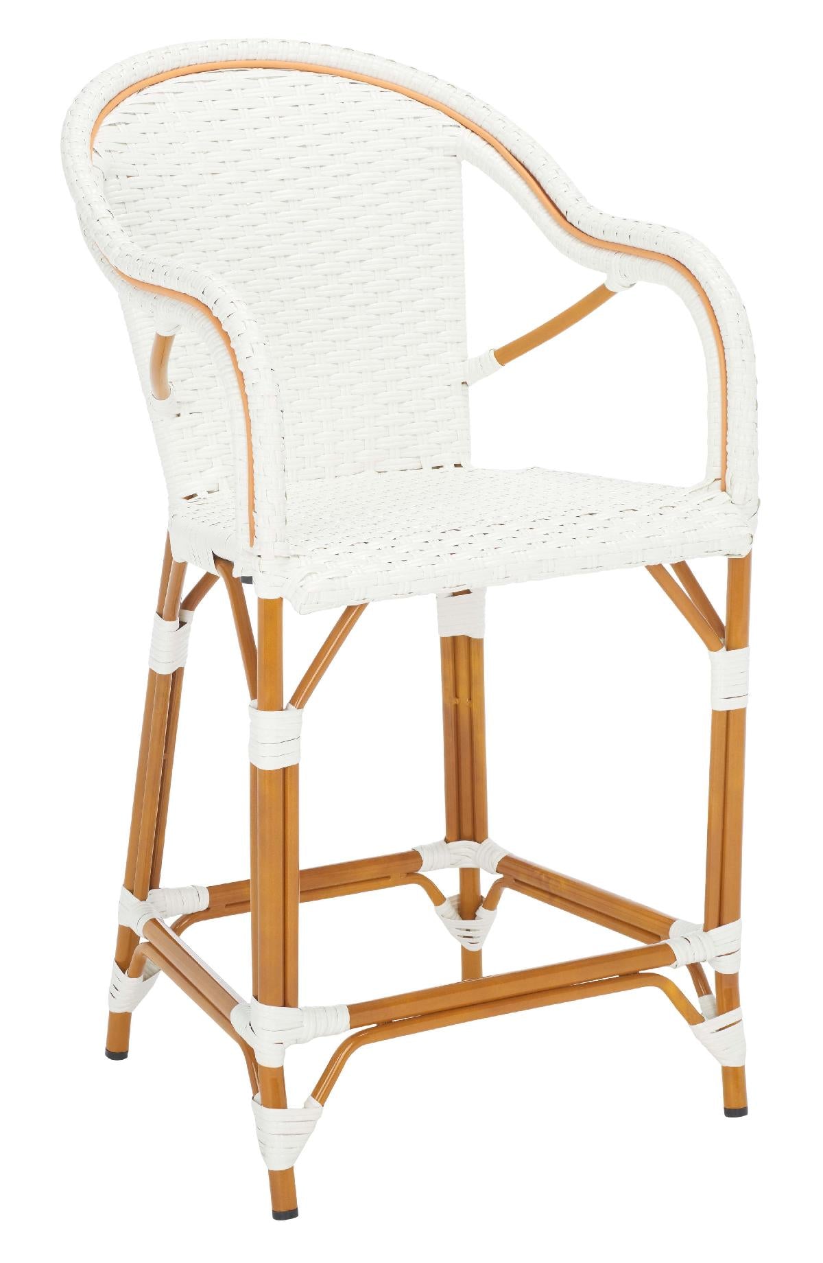 California Counter Stool W / Arms, PAT7533 - White 