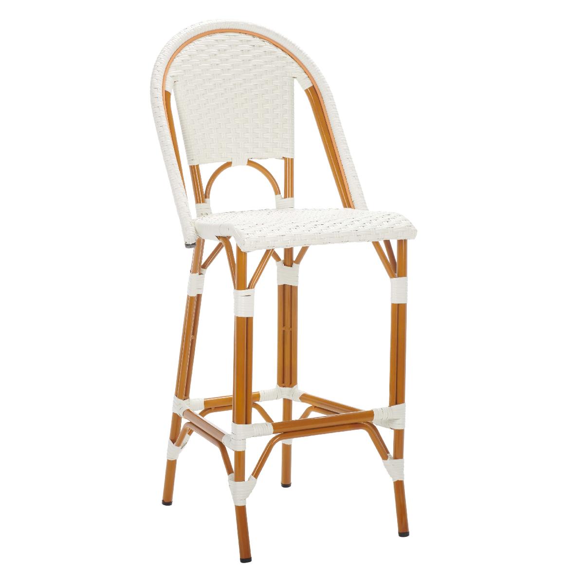 California Bar Stool | Safavieh - PAT7534 - White 