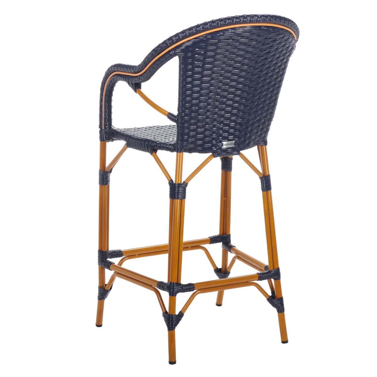 California Bar Stool | Safavieh - PAT7535 - Navy