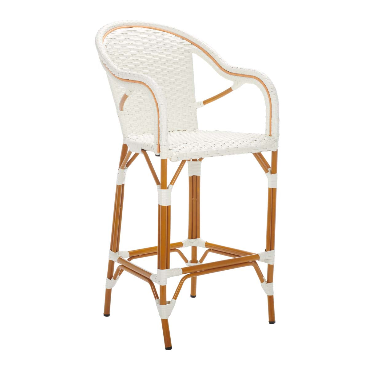 California Bar Stool | Safavieh - PAT7535 - White