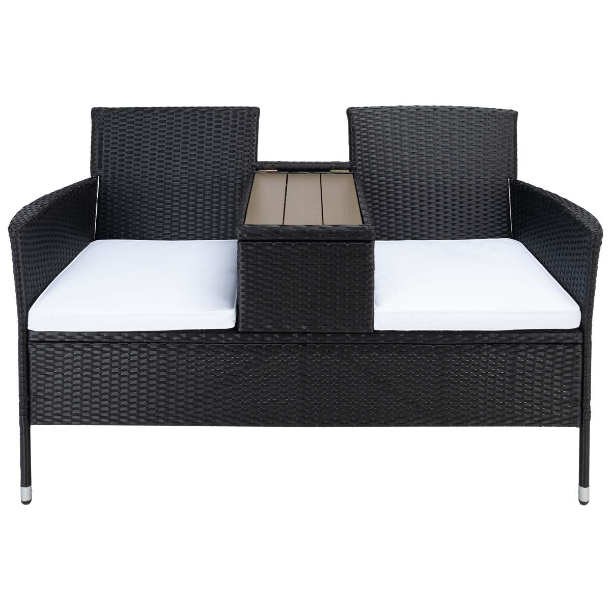 Safavieh Viora Loveseat , PAT7710 - Black/White Cushion