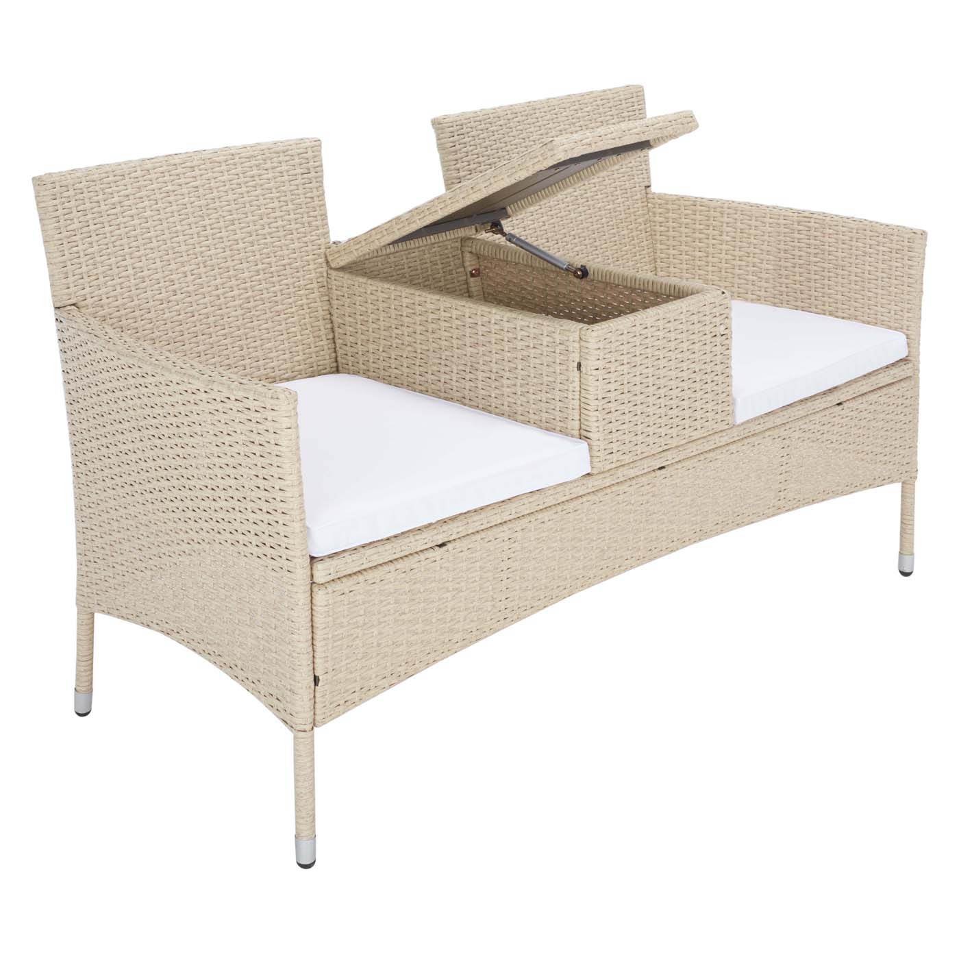 Safavieh Viora Loveseat , PAT7710 - Beige/White Cushion