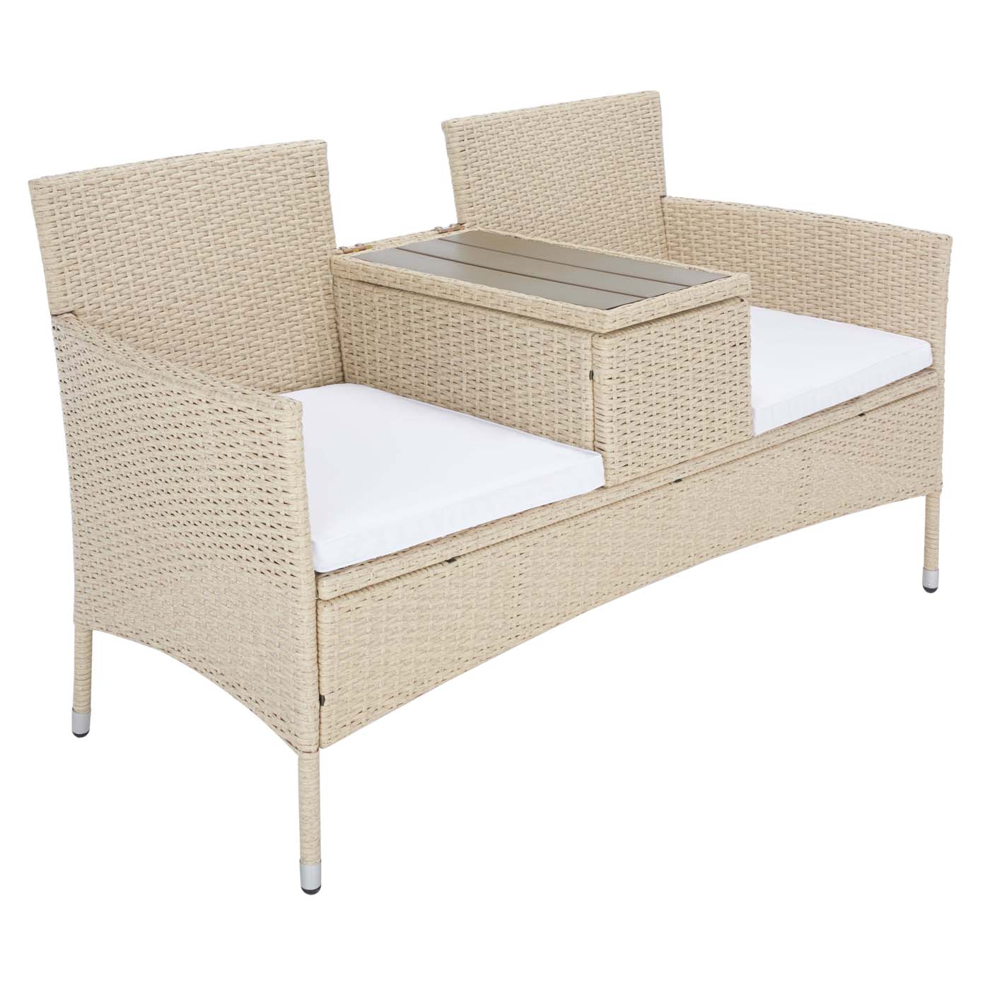 Safavieh Viora Loveseat , PAT7710 - Beige/White Cushion