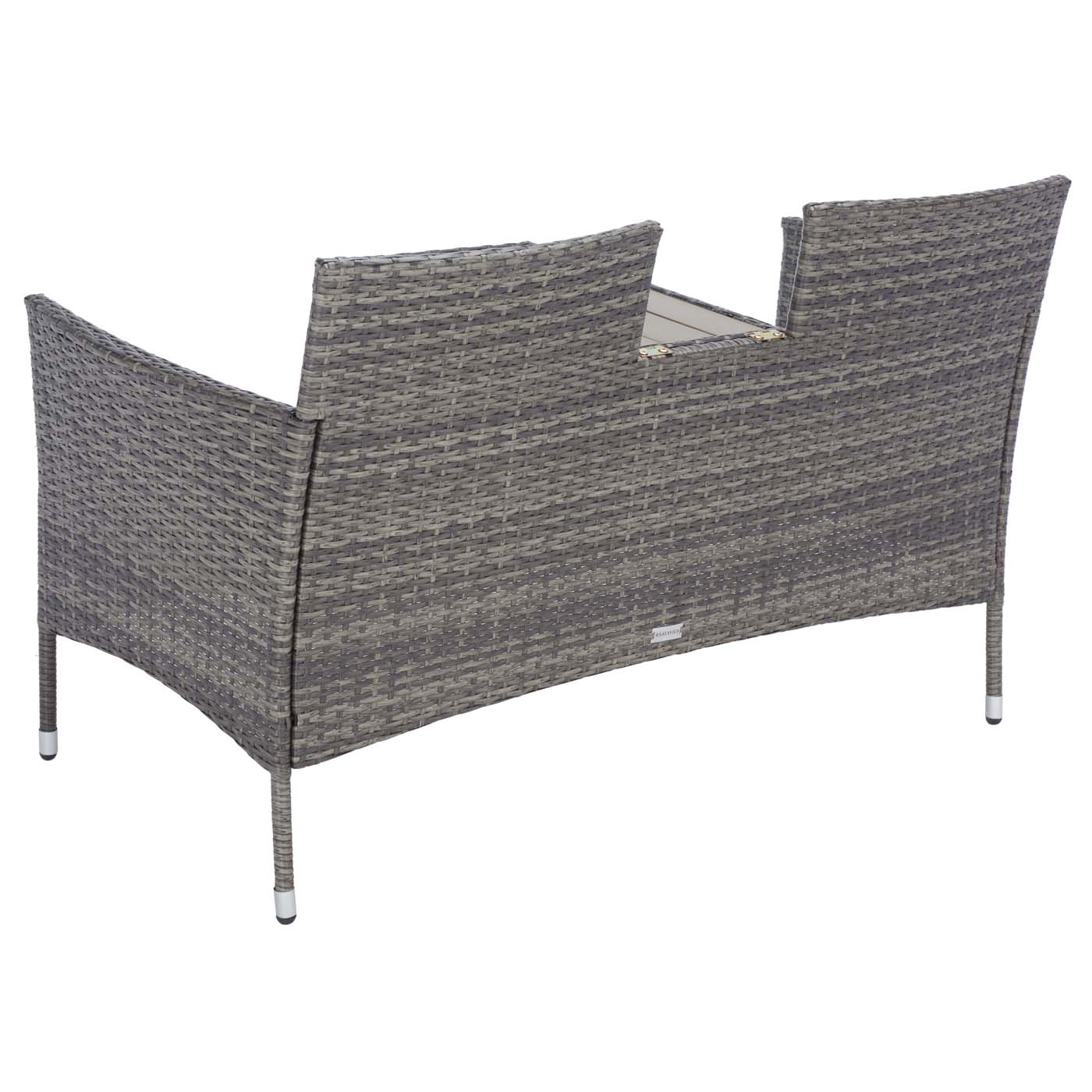 Safavieh Viora Loveseat , PAT7710 - Grey Brown/White Cushion