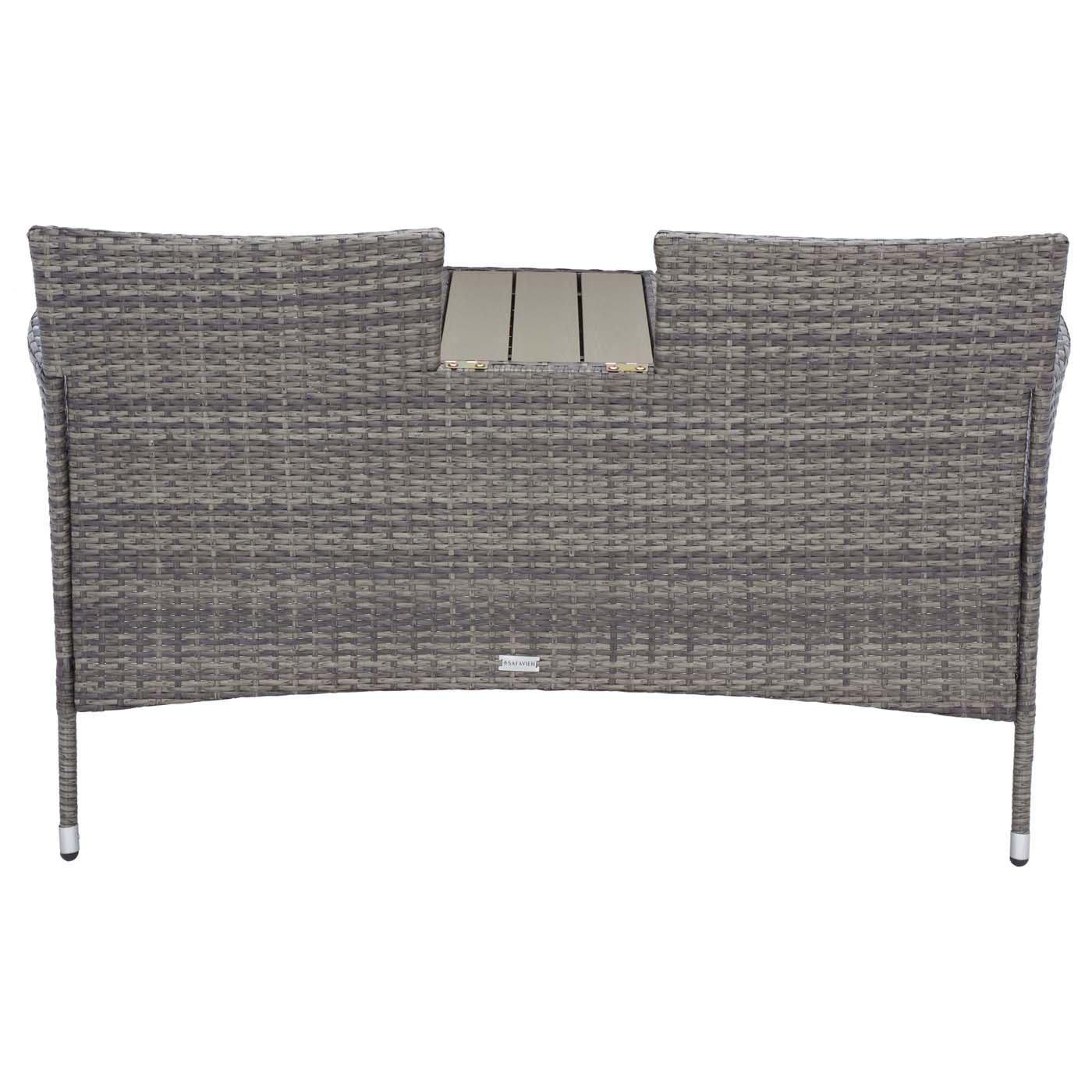 Safavieh Viora Loveseat , PAT7710 - Grey Brown/White Cushion