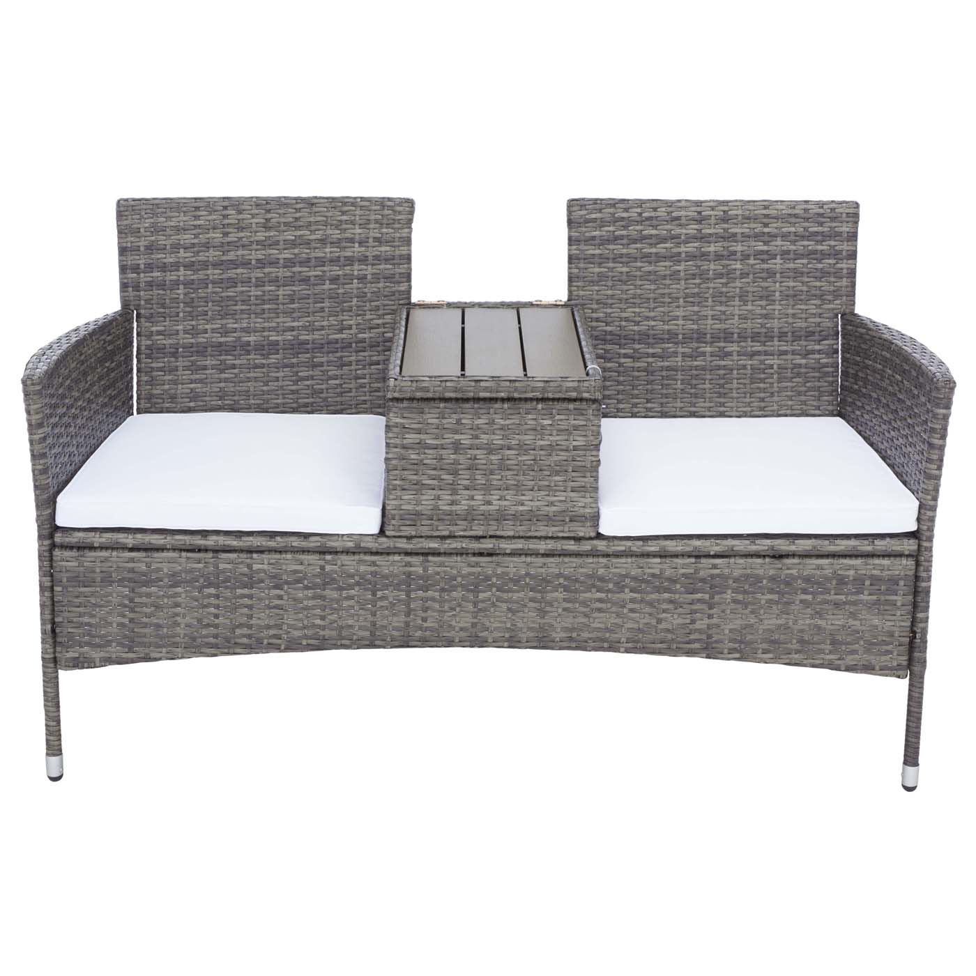 Safavieh Viora Loveseat , PAT7710 - Grey Brown/White Cushion