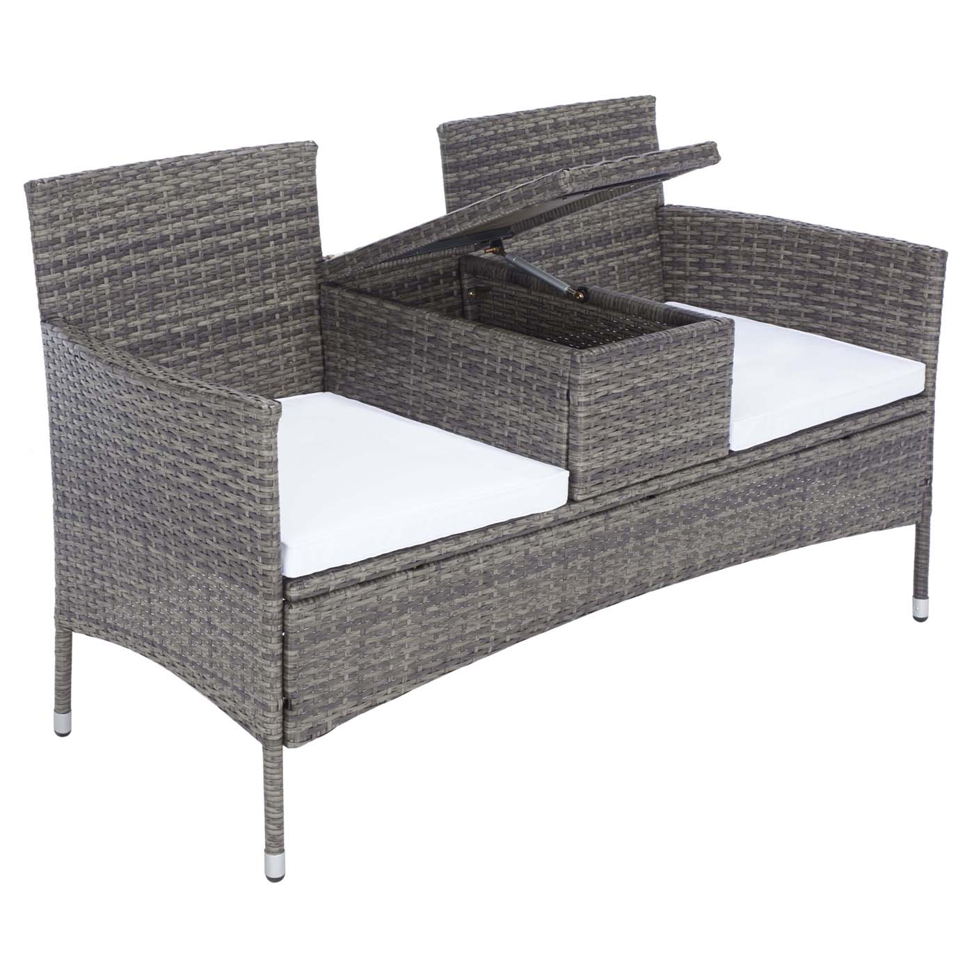 Safavieh Viora Loveseat , PAT7710 - Grey Brown/White Cushion