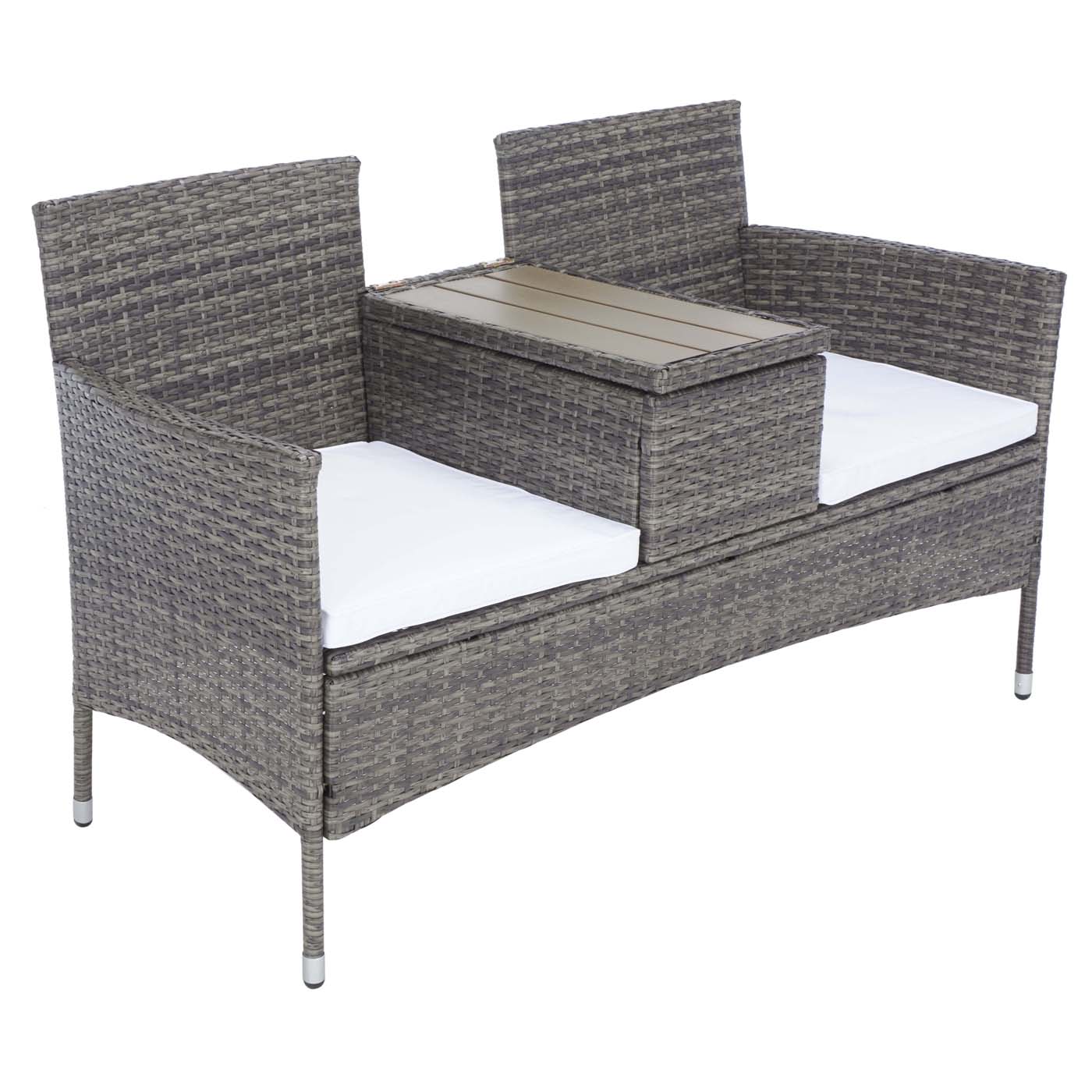 Safavieh Viora Loveseat , PAT7710 - Grey Brown/White Cushion