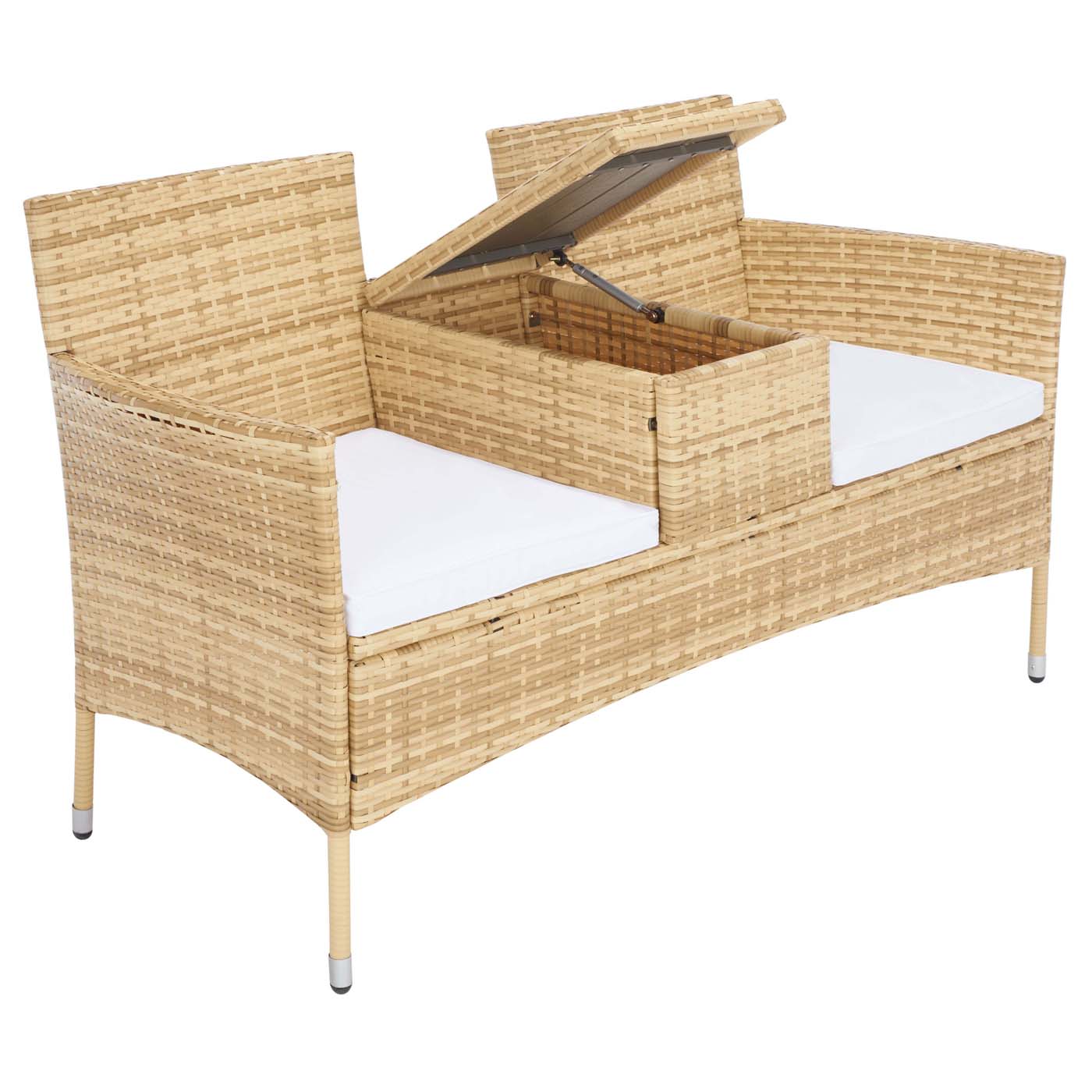 Safavieh Viora Loveseat , PAT7710 - Natural/White Cushion