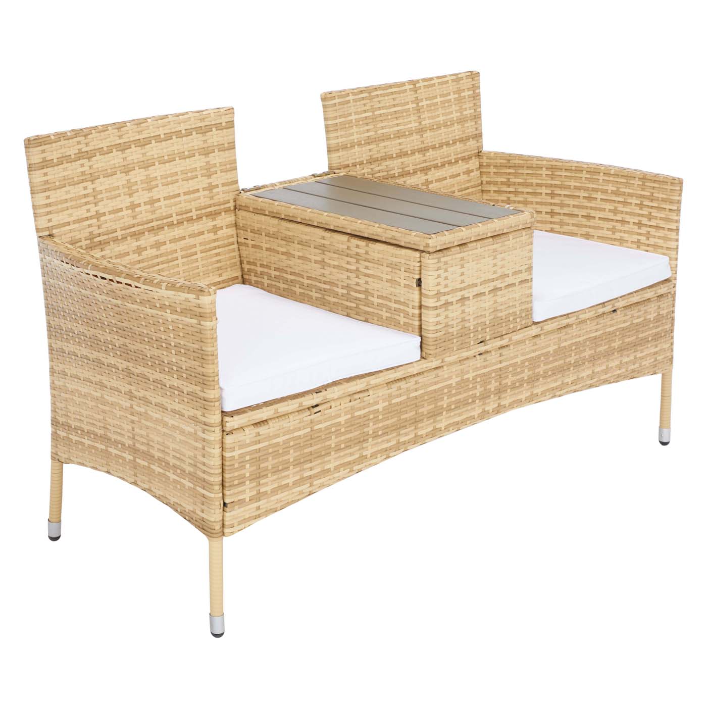 Safavieh Viora Loveseat , PAT7710 - Natural/White Cushion