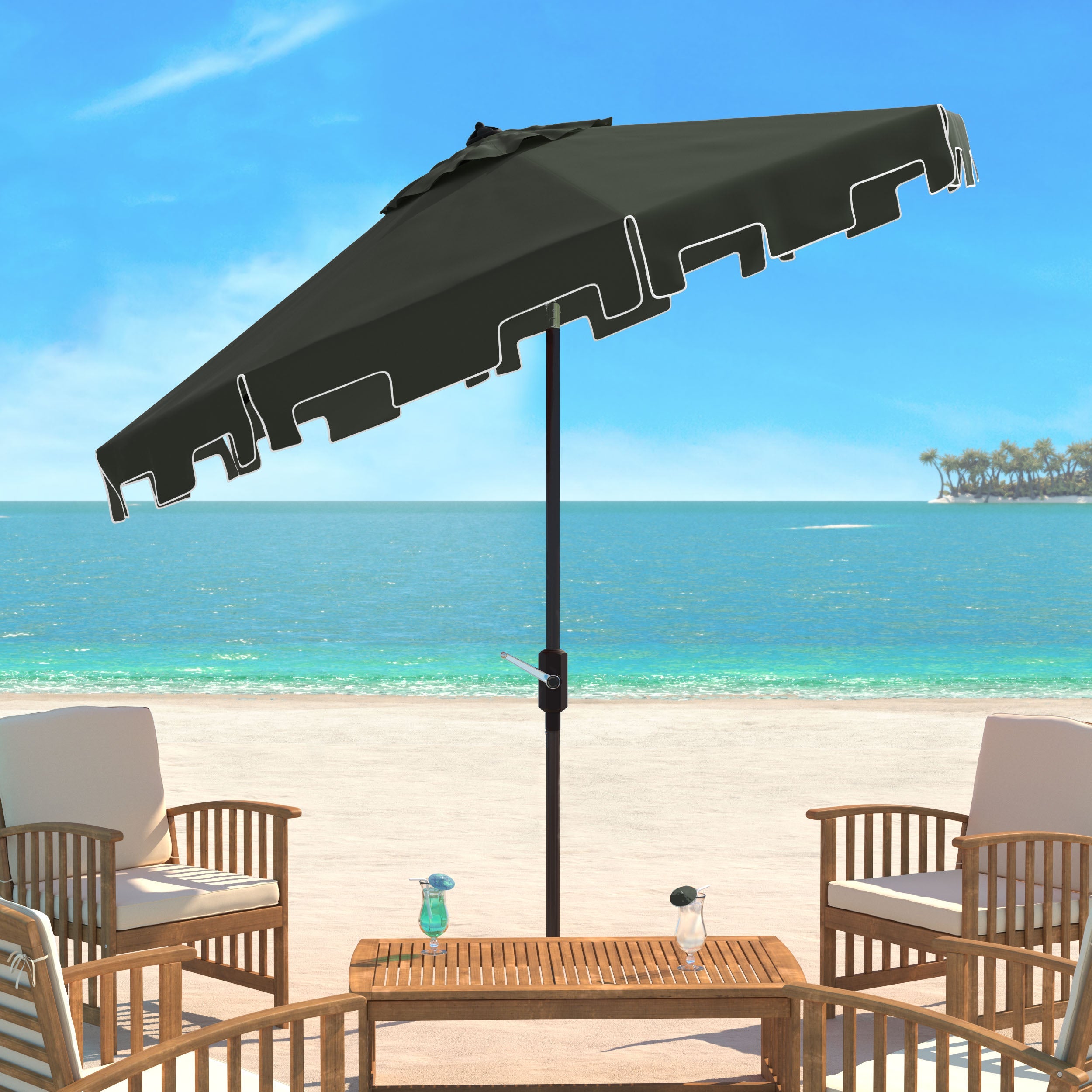 uv-resistant-zimmerman-9-ft-crank-market-push-button-umbrella-with-flap-safavieh-pat8000-Dark Green