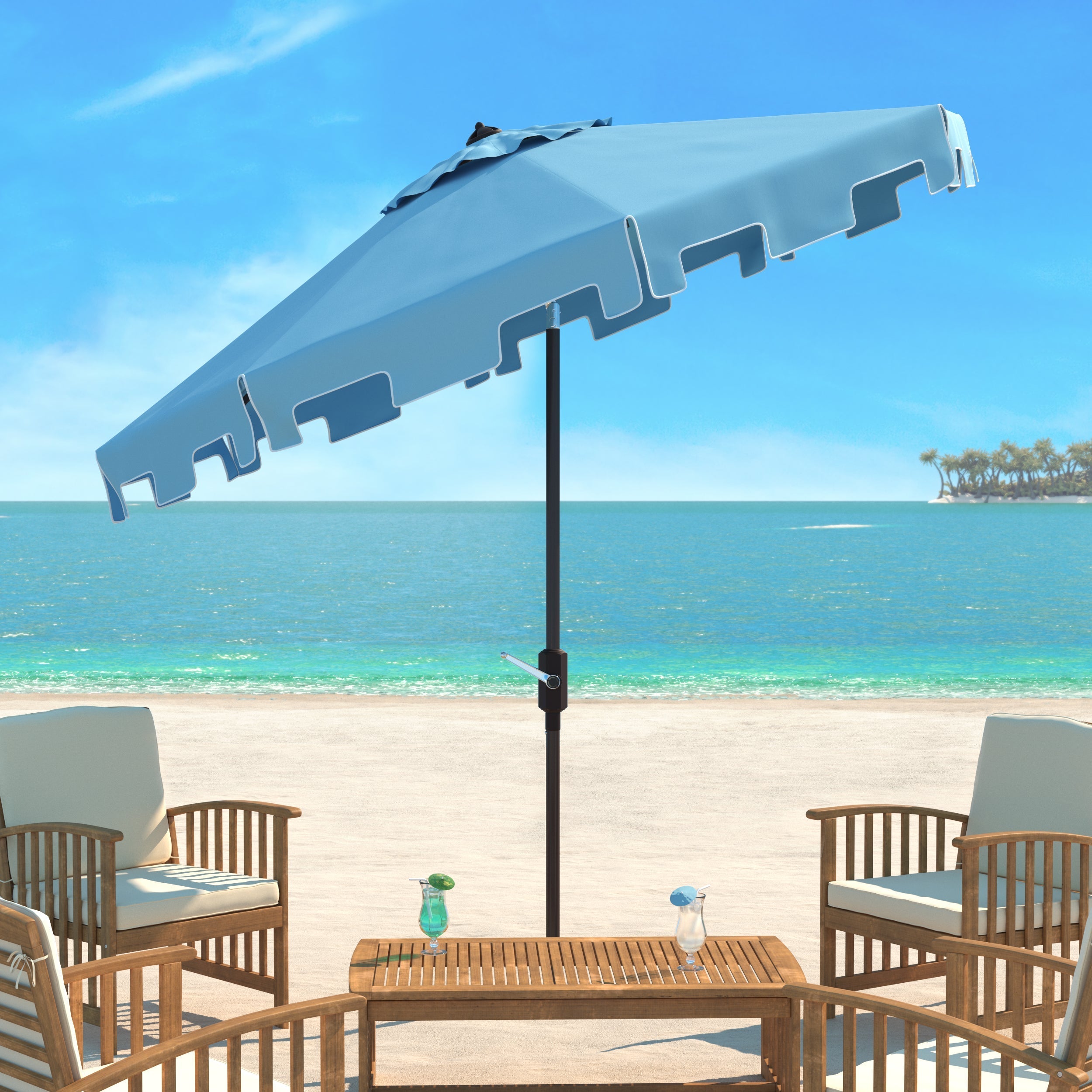 uv-resistant-zimmerman-9-ft-crank-market-push-button-umbrella-with-flap-safavieh-pat8000-Baby Blue / White