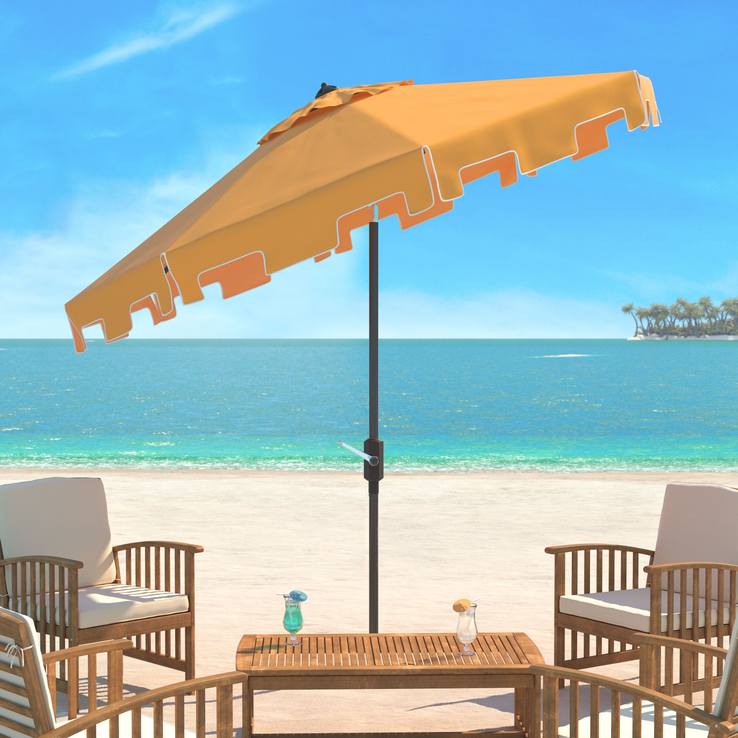 uv-resistant-zimmerman-9-ft-crank-market-push-button-umbrella-with-flap-safavieh-pat8000-Yellow / White