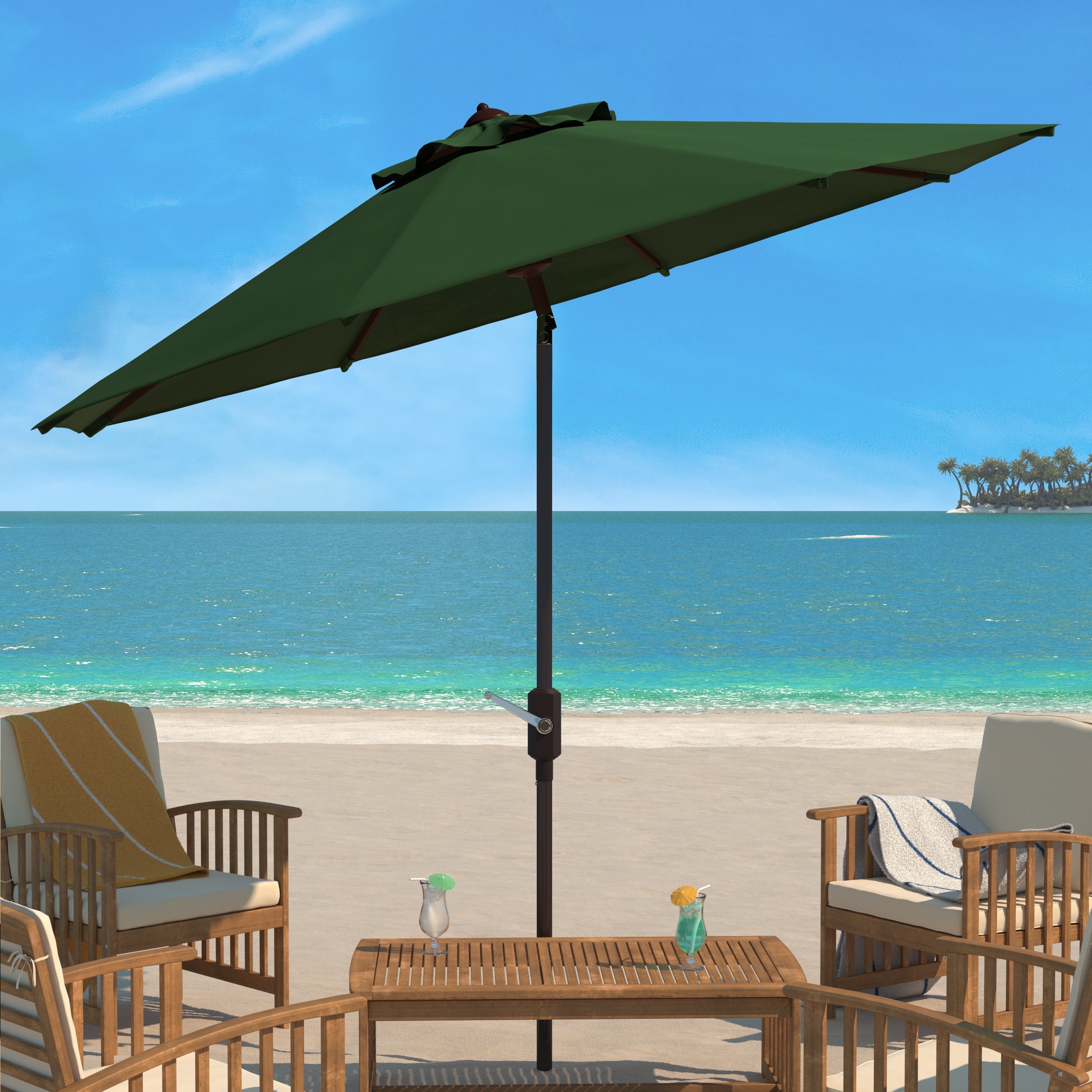 uv-resistant-ortega-9-ft-auto-crank-umbrella-safavieh-pat8001-Hunter Green