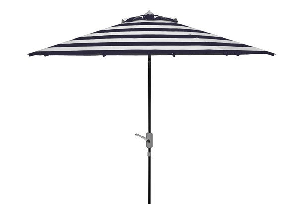 uv-resistant-iris-fashion-line-9ft-auto-umbrella-safavieh-pat8004-Navy / White