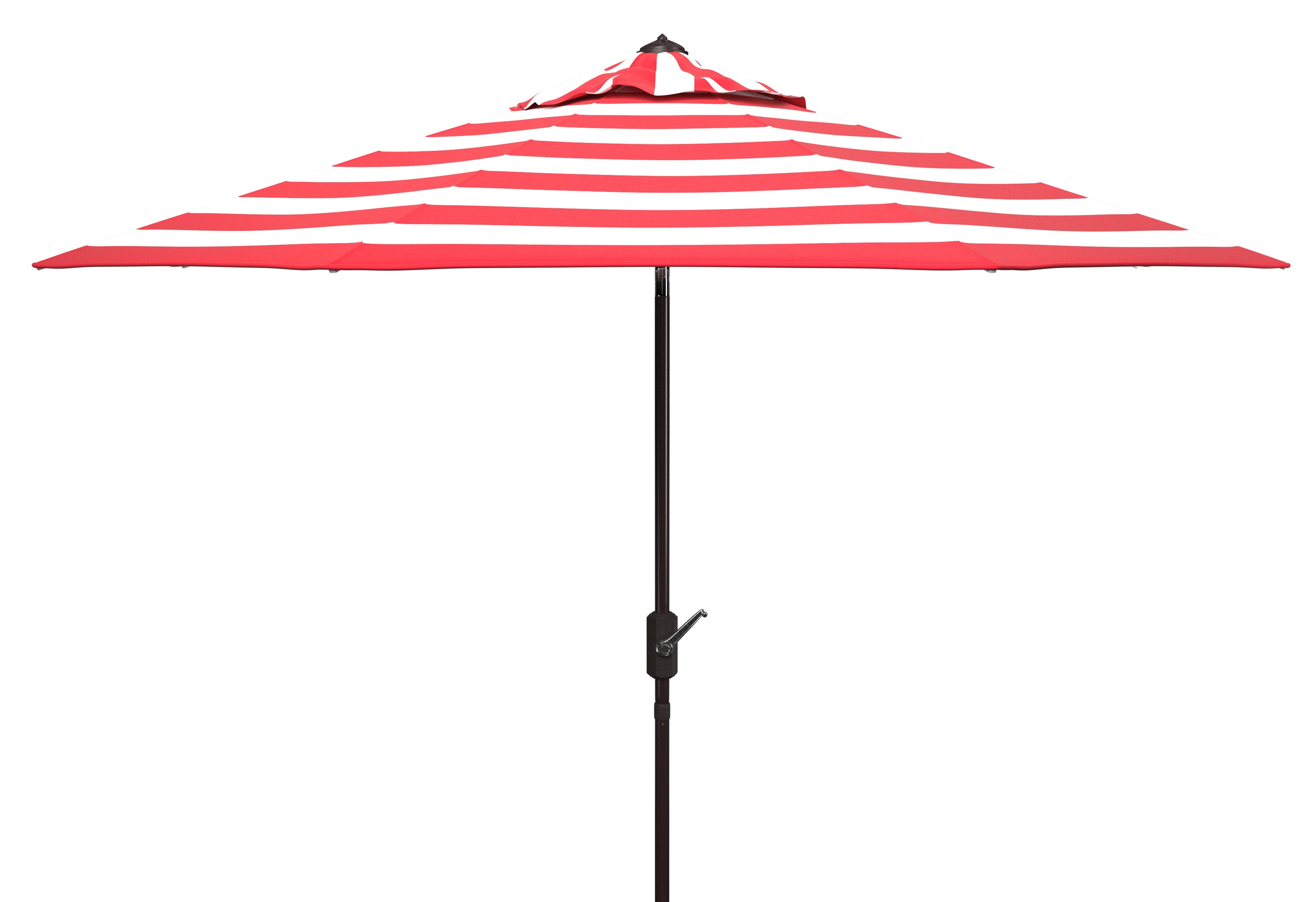 uv-resistant-iris-fashion-line-9ft-auto-umbrella-safavieh-pat8004-Red Stripe