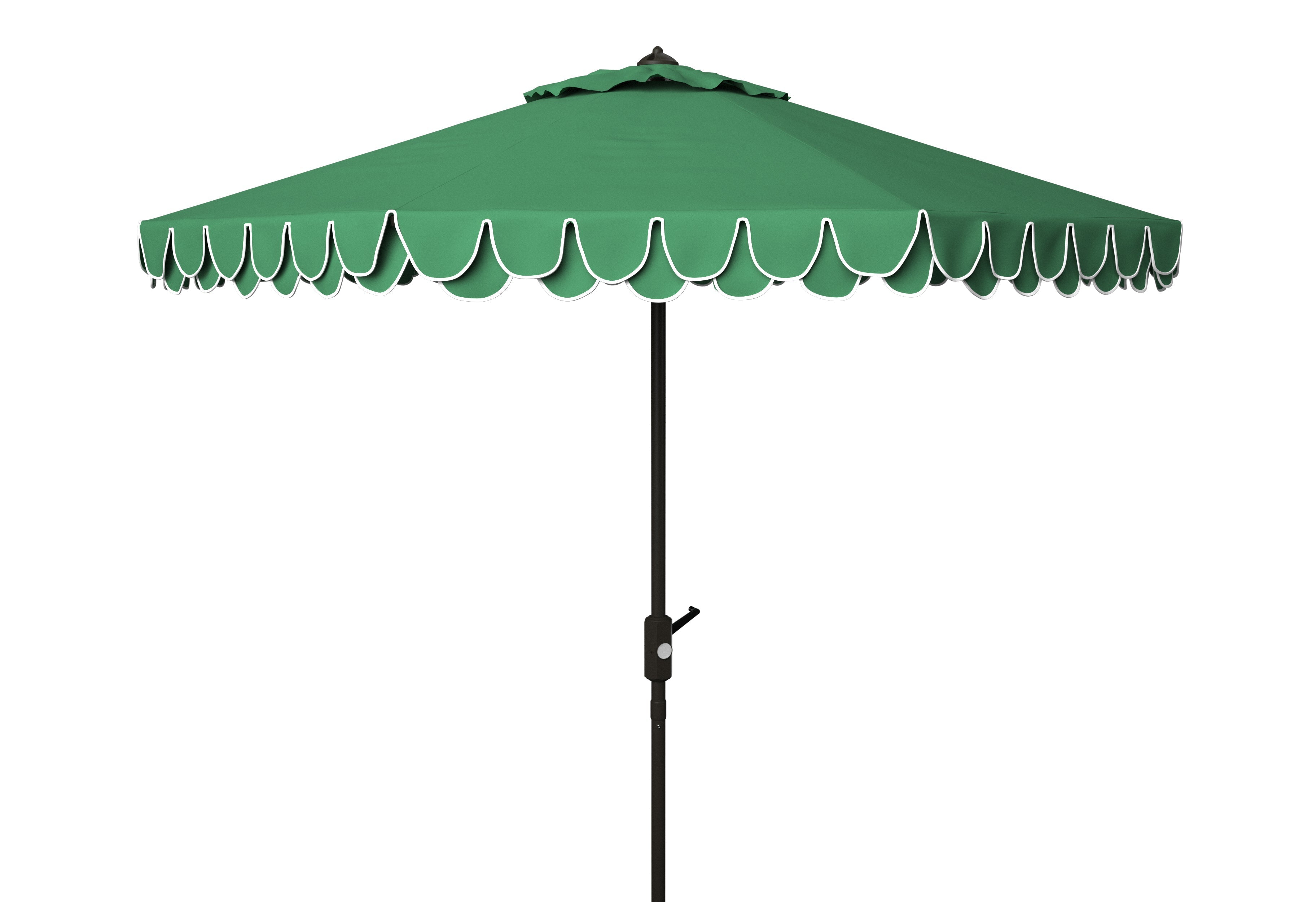 uv-resistant-elegant-valance-9ft-auto-umbrella-safavieh-pat8006-Hunter Green