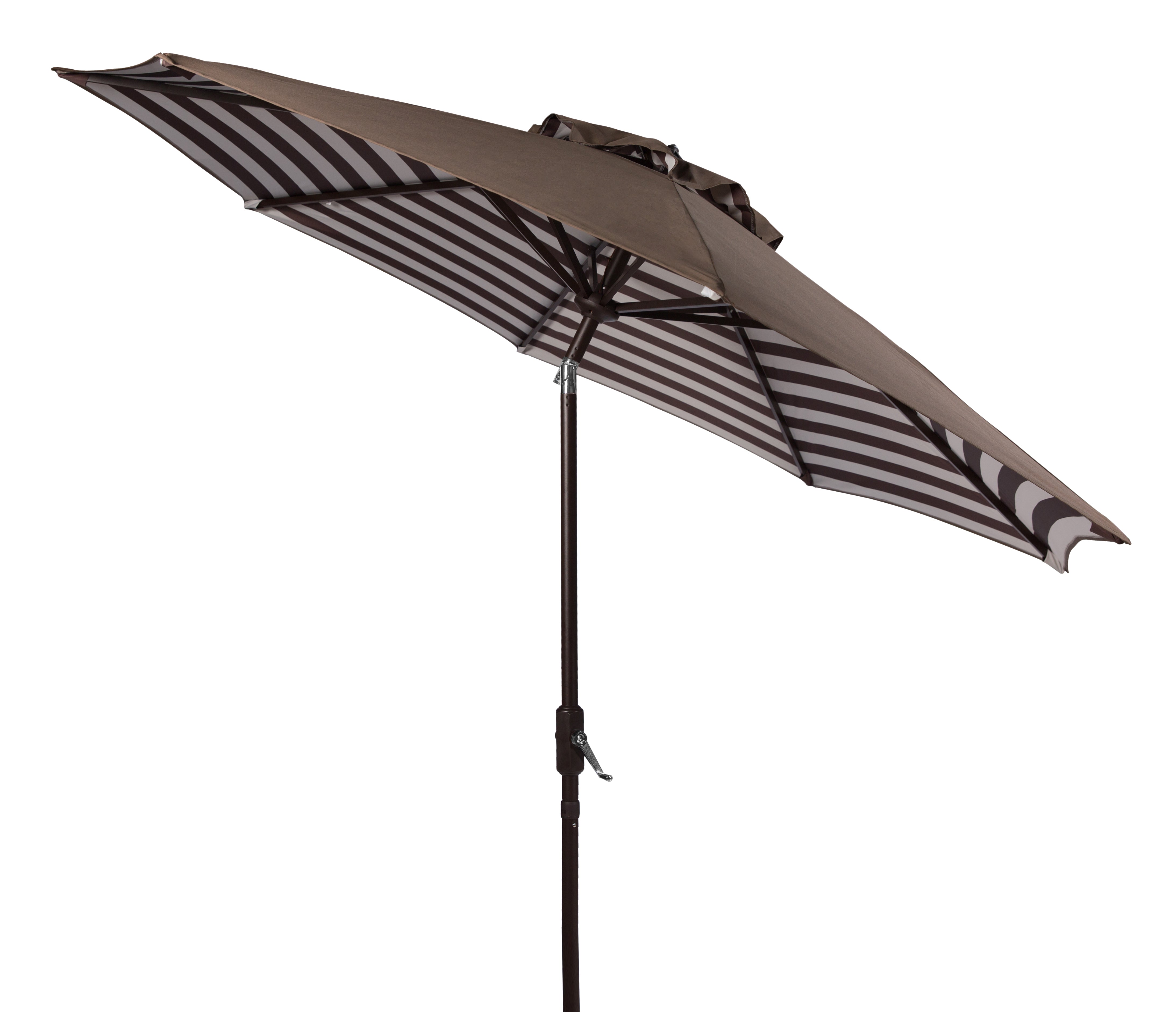 Athens Inside Out Striped 9Ft Crank Outdoor Auto Tilt Umbrella | Safavieh - PAT8007