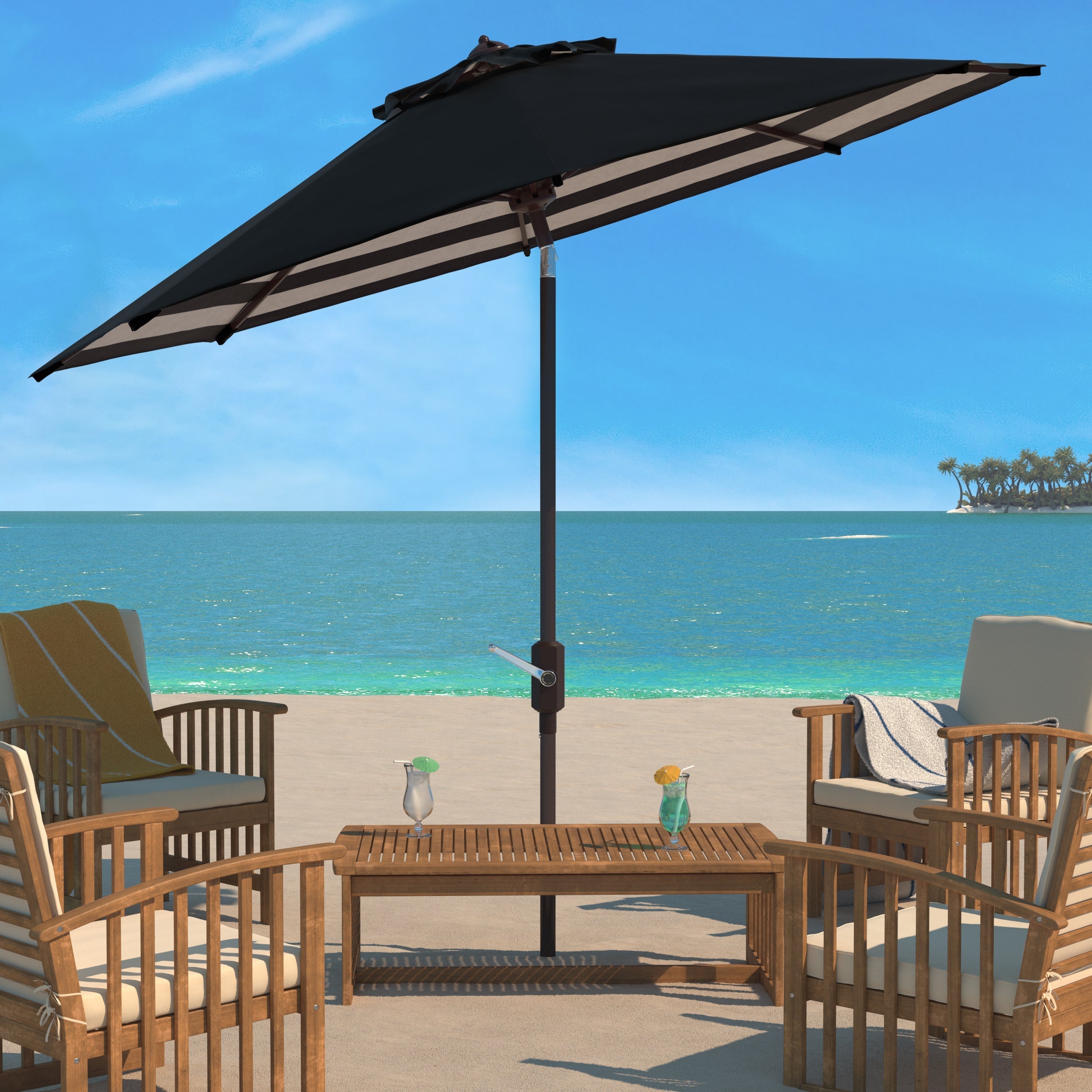 athens-inside-out-striped-9ft-crank-outdoor-auto-umbrella-safavieh-pat8007-Black