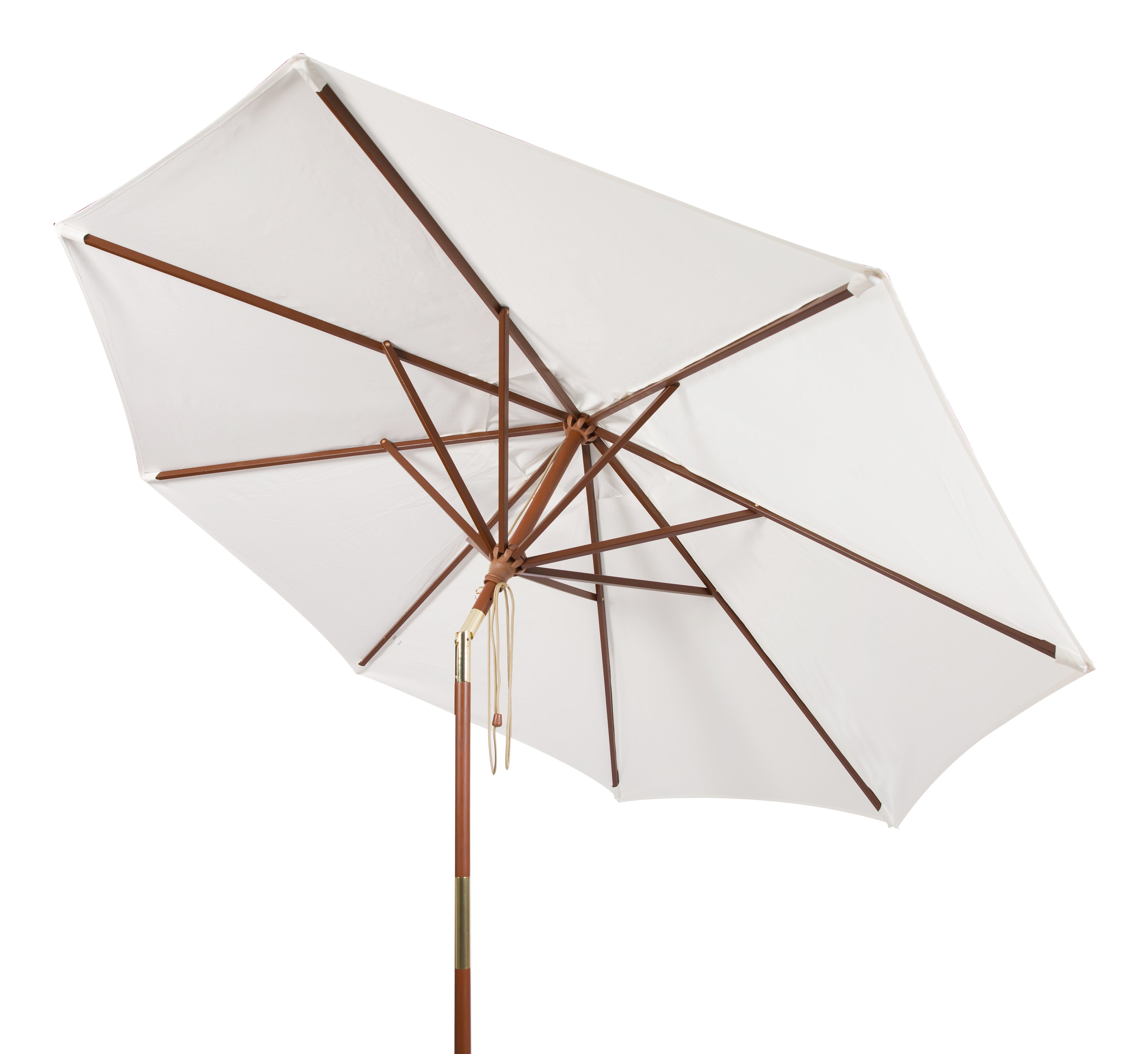 Cannes 9Ft Wooden Outdoor Umbrella  | Safavieh - PAT8009