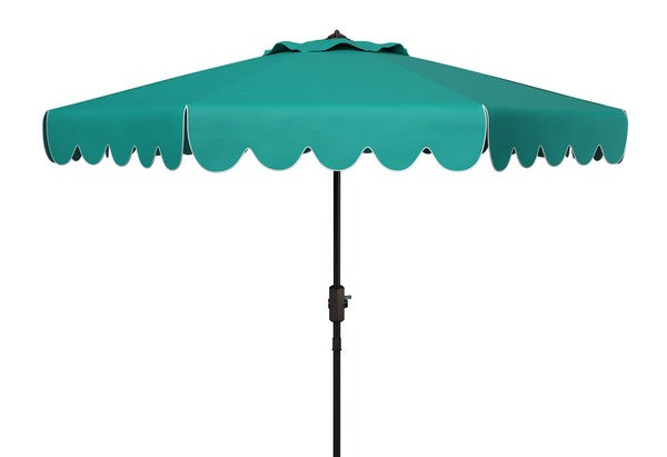 venice-single-scallop-9ft-crank-outdoor-push-button-umbrella-safavieh-pat8010-Hunter Green