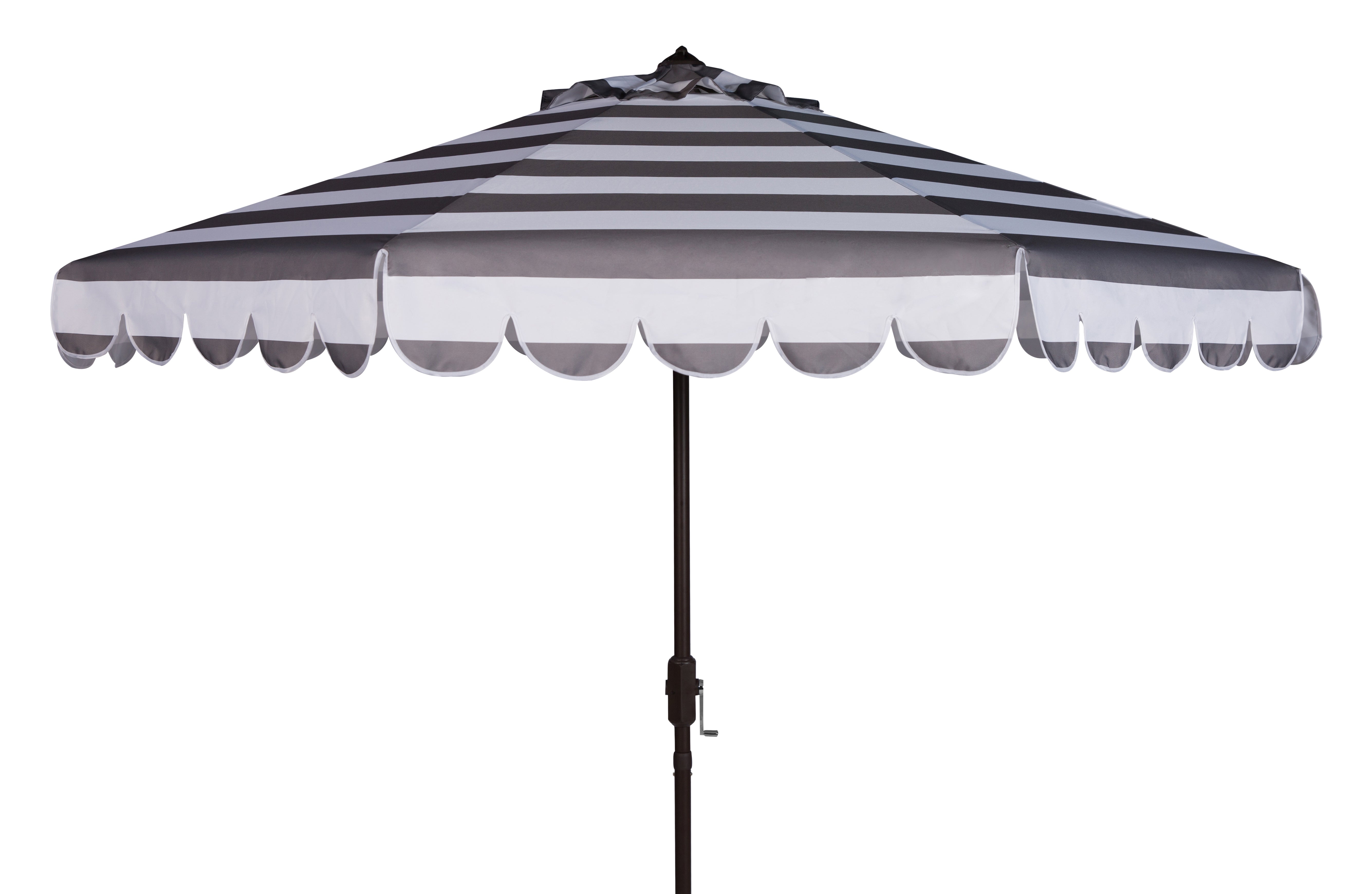 maui-single-scallop-striped-9ft-crank-push-button-umbrella-safavieh-pat8011-Grey / White