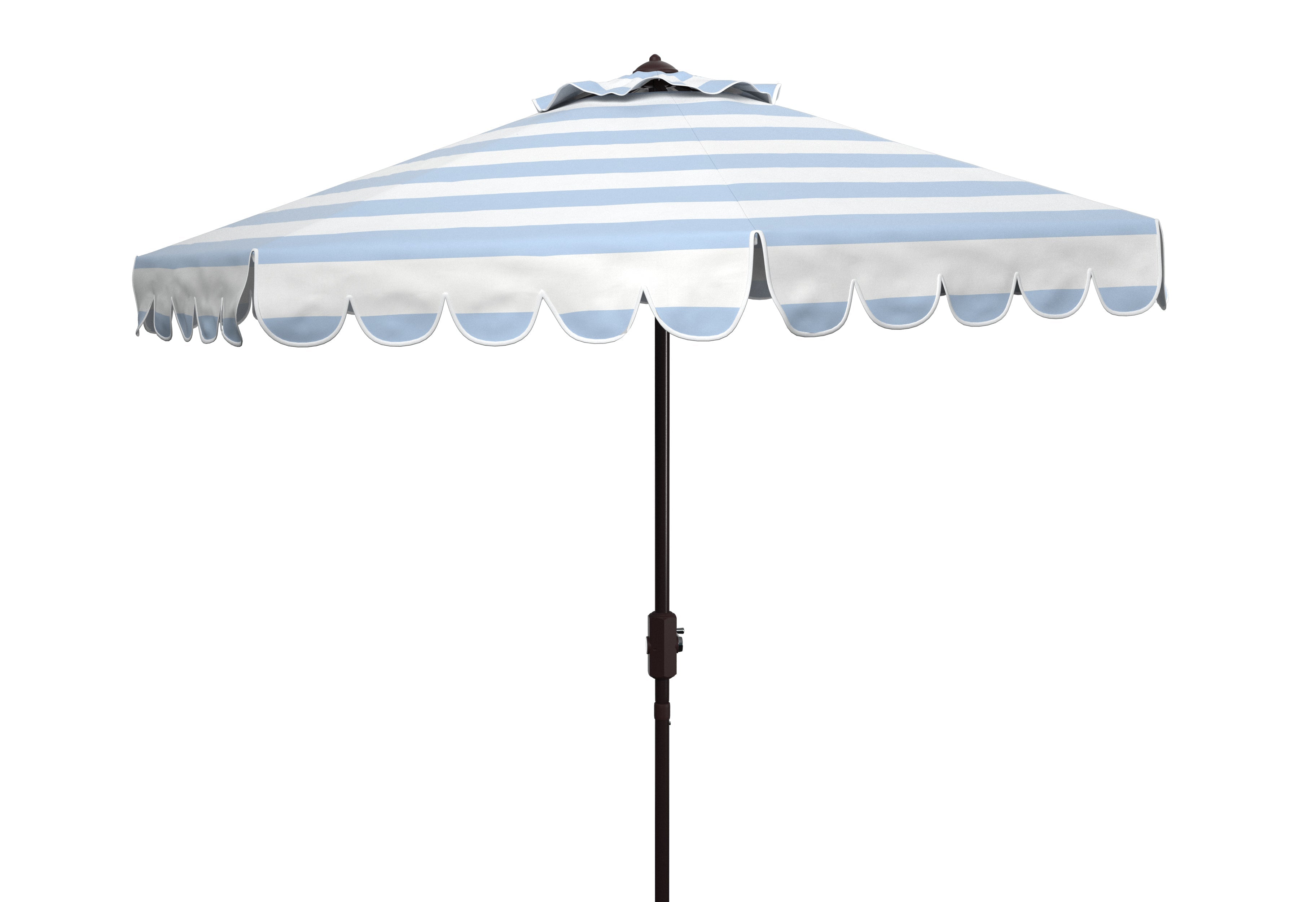 maui-single-scallop-striped-9ft-crank-push-button-umbrella-safavieh-pat8011-Baby Blue / White