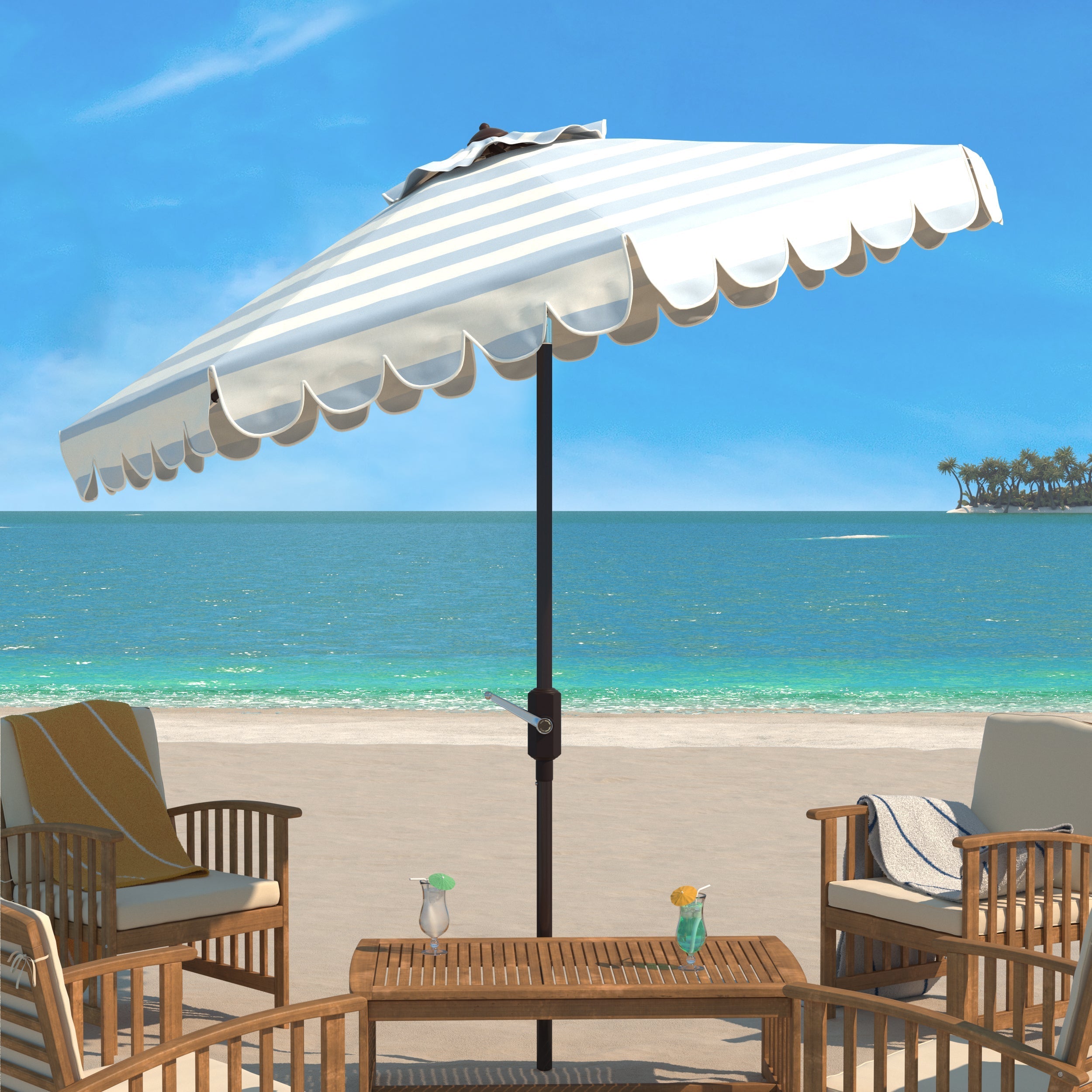 maui-single-scallop-striped-9ft-crank-push-button-umbrella-safavieh-pat8011-Baby Blue / White