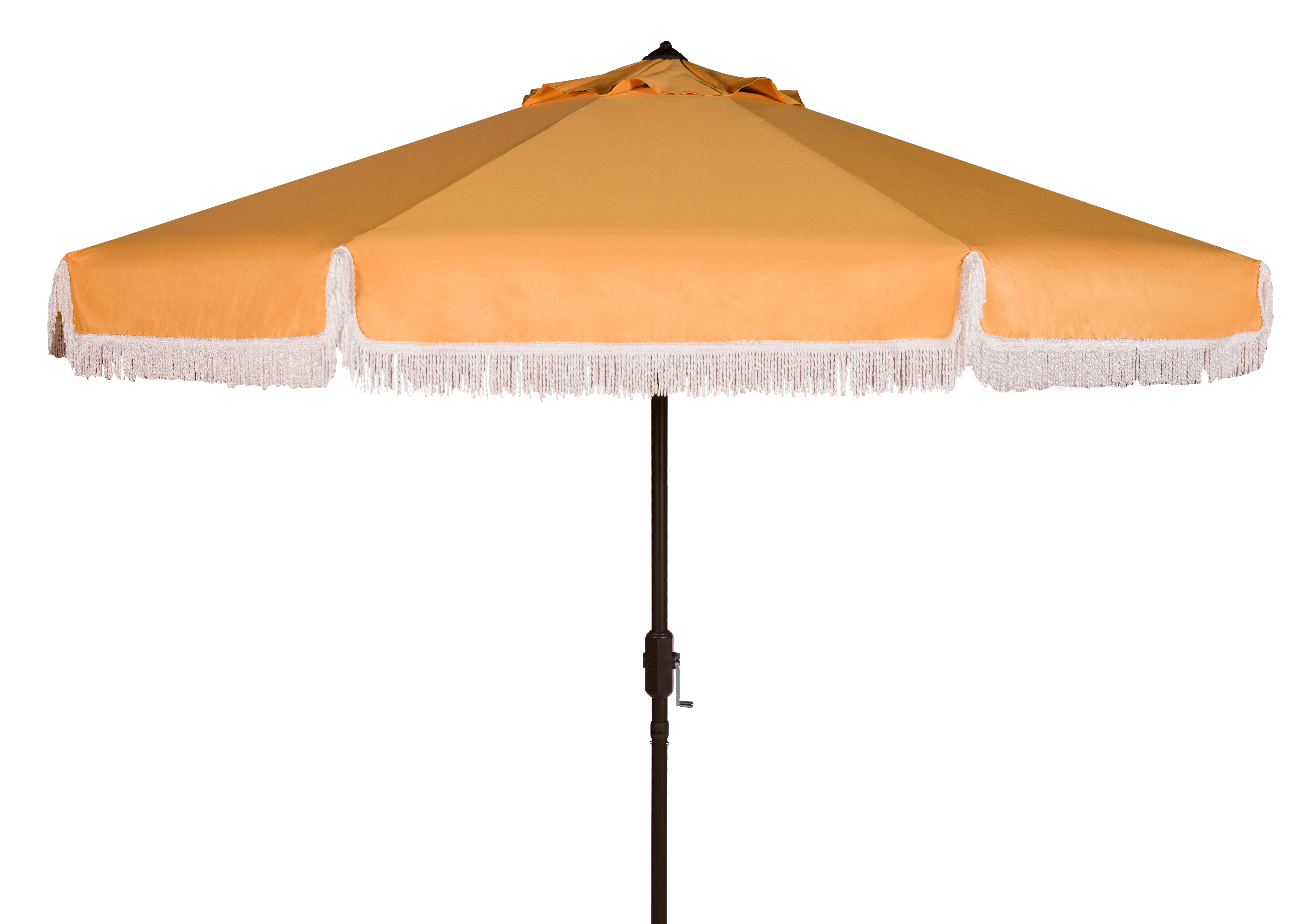 milan-fringe-11ft-rnd-crank-umbrella-safavieh-pat8108-Yellow / White