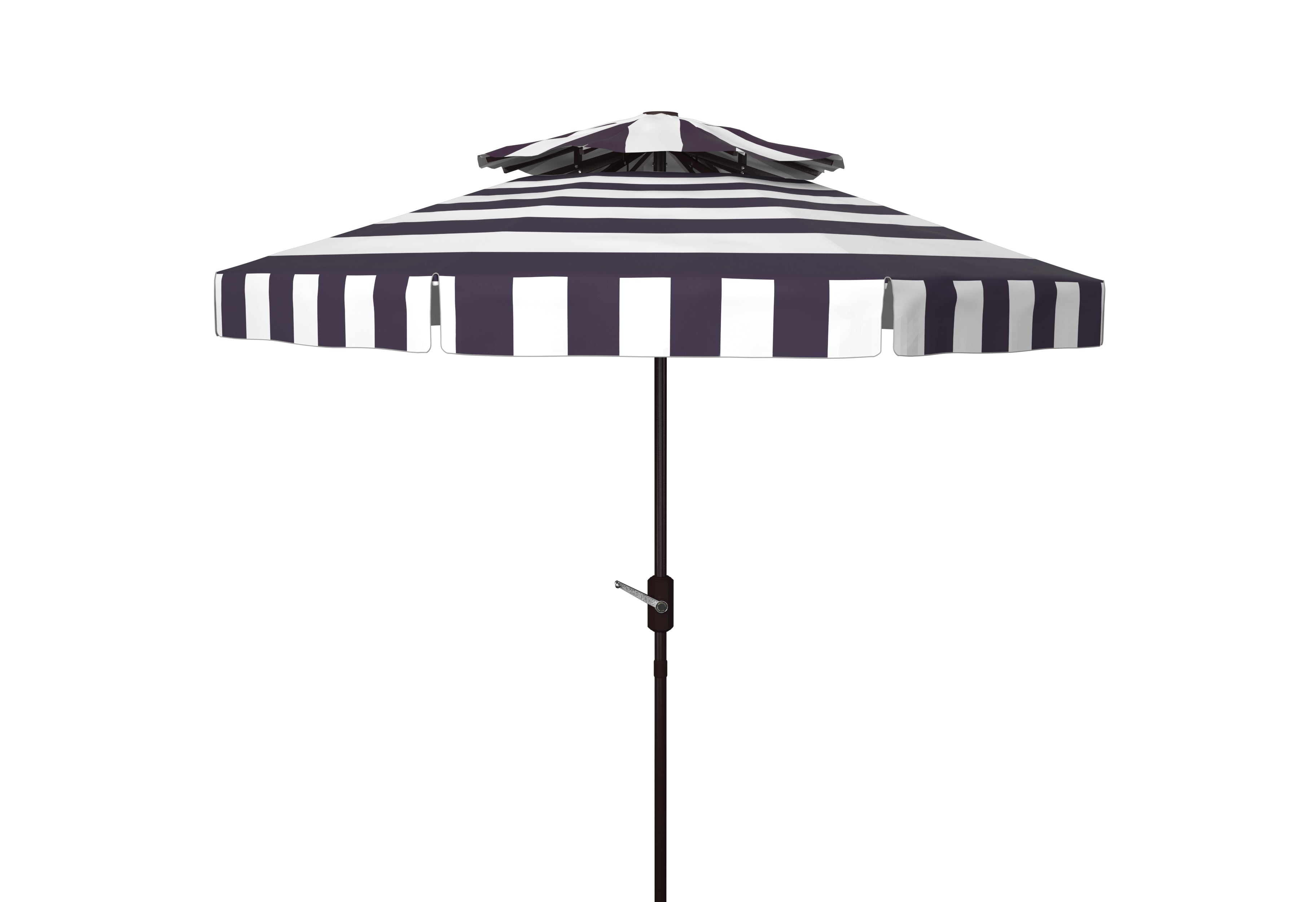 elsa-fashion-line-9ft-double-top-umbrella-safavieh-pat8203-1-Navy/White