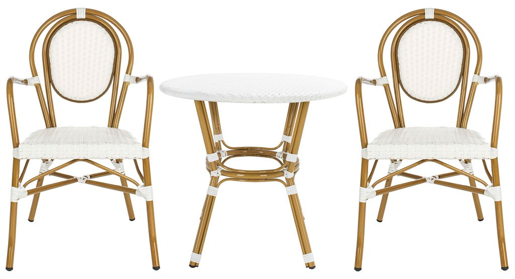 Safavieh Rosen 3 Piece Bistro Set, PAT9502 - White