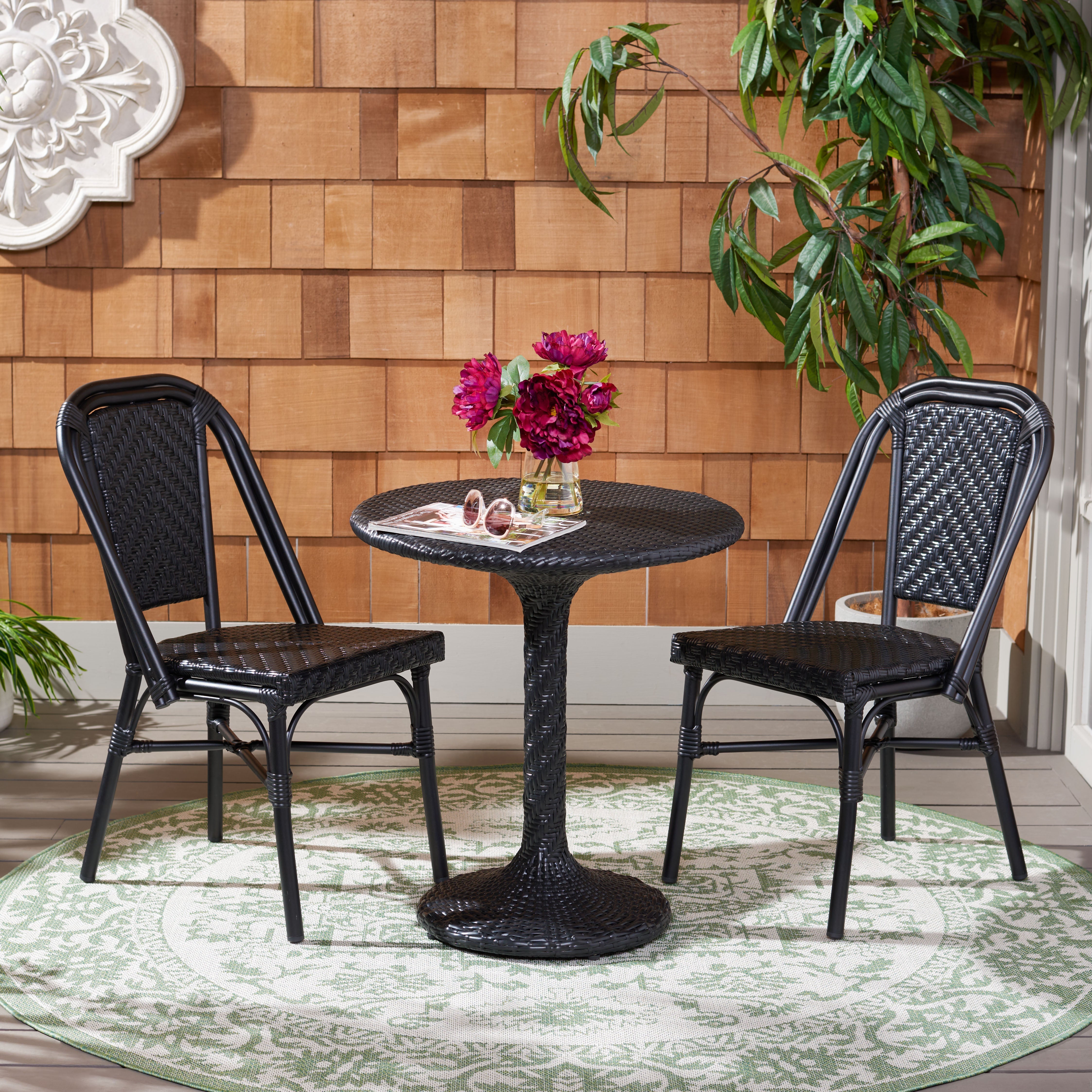 Safavieh Daria 3 Piece Bistro Set, PAT9504 - Black