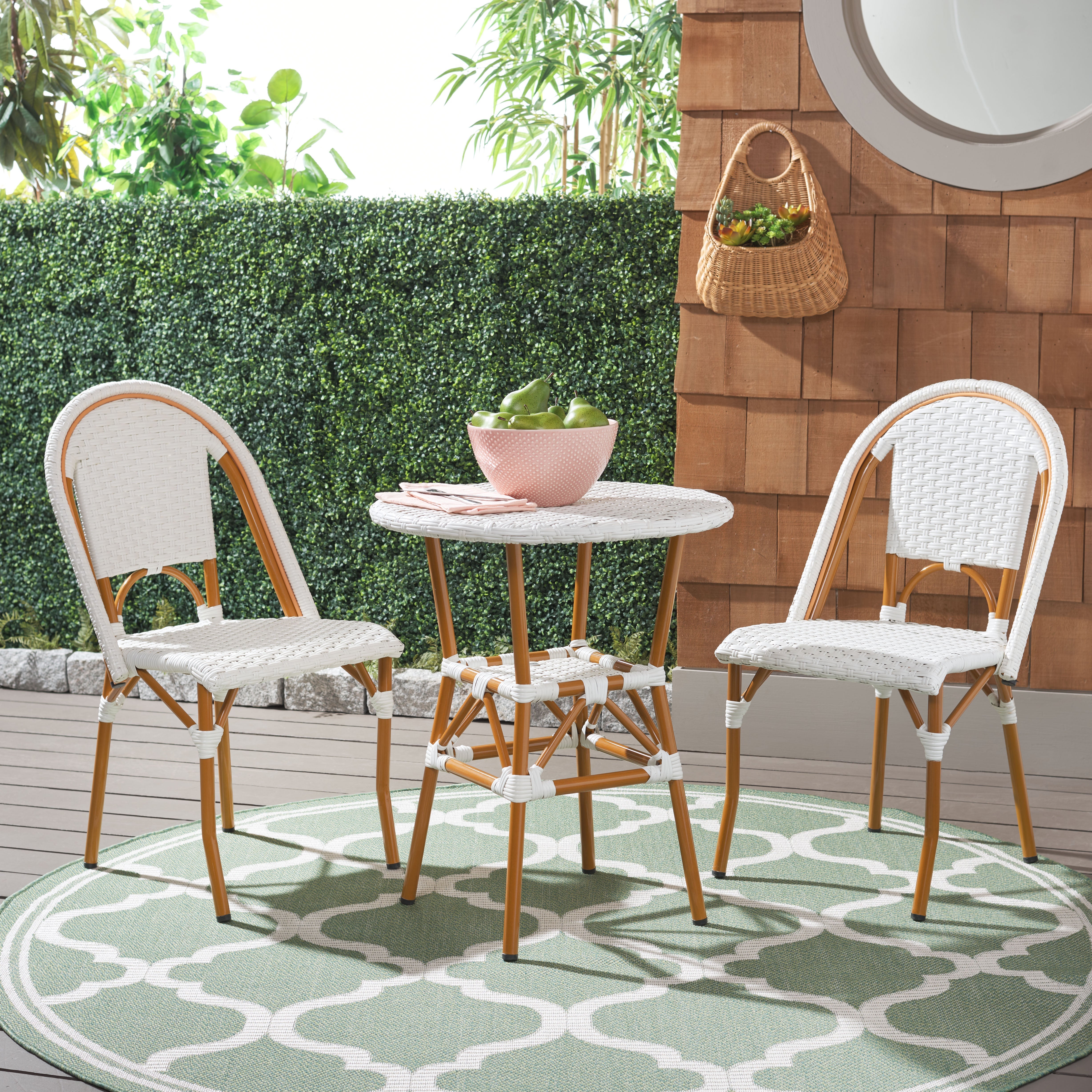 Safavieh California 3 Piece Bistro Set, PAT9505 - White