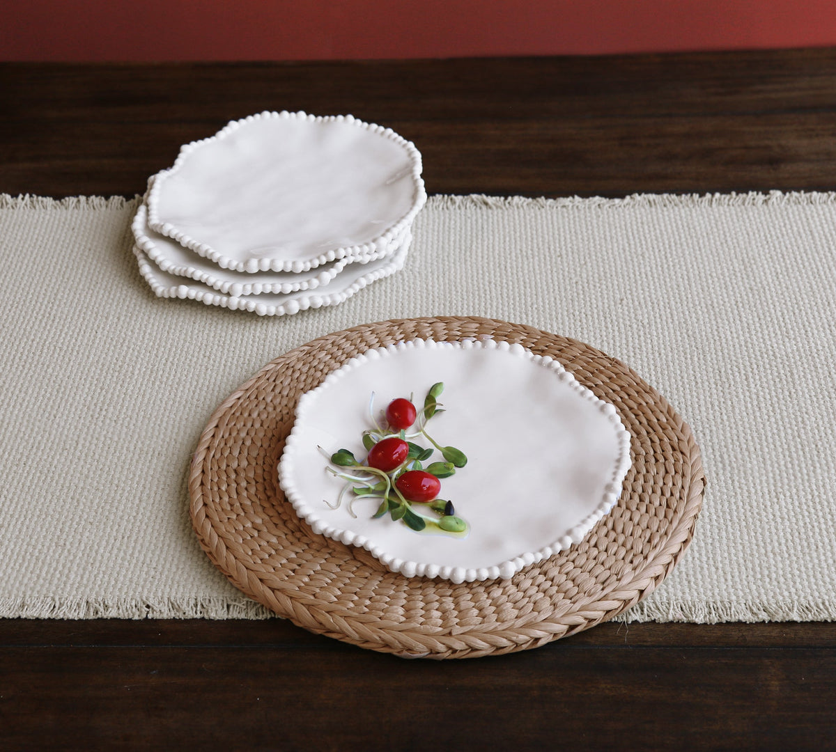 VIDA Alegria Salad Plate Set of 4 (White)