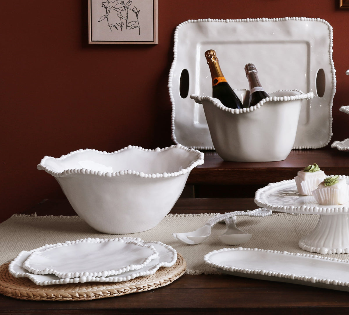 VIDA Alegria Salad Plate Set of 4 (White)