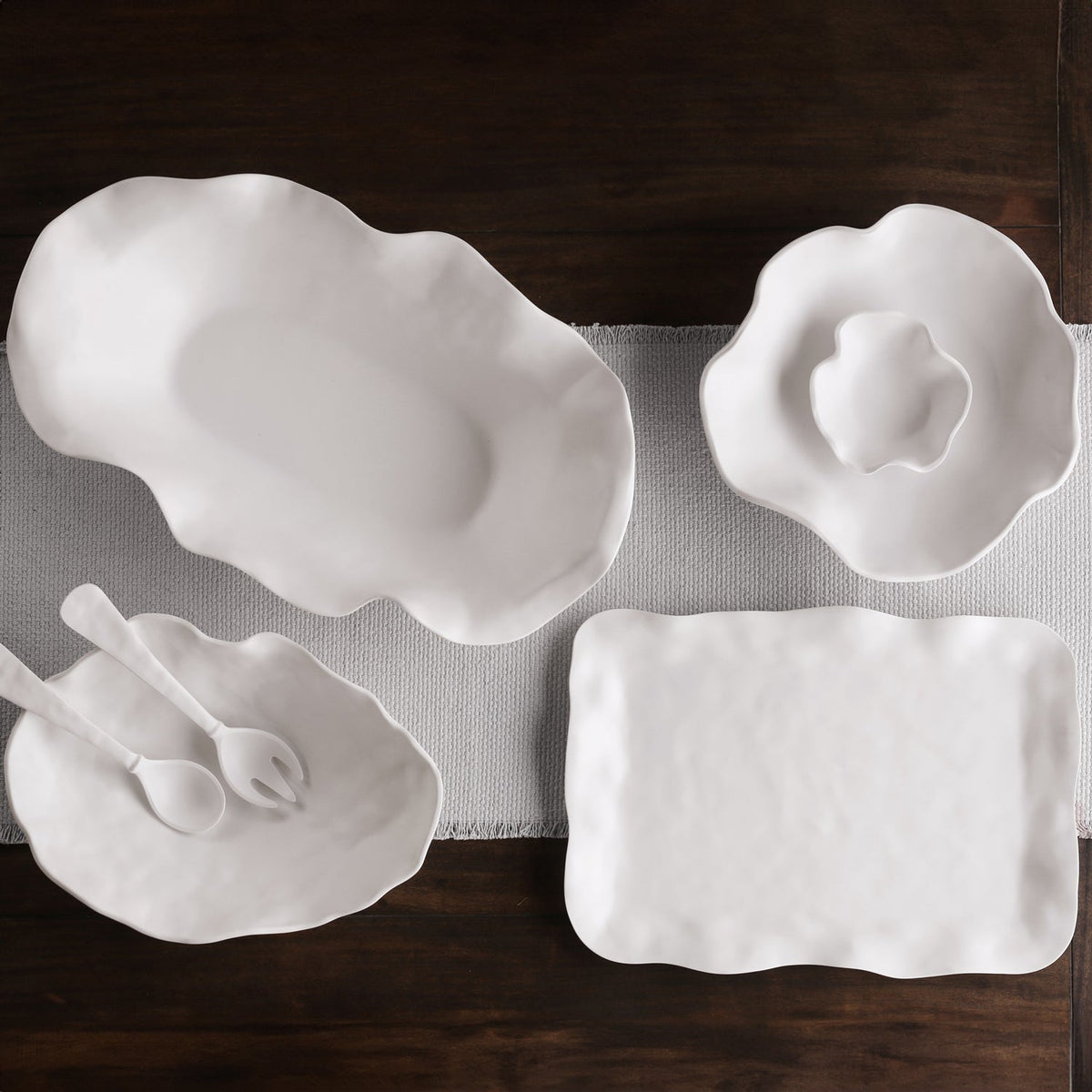 VIDA Nube Extra Large Oval Centerpiece (White)
