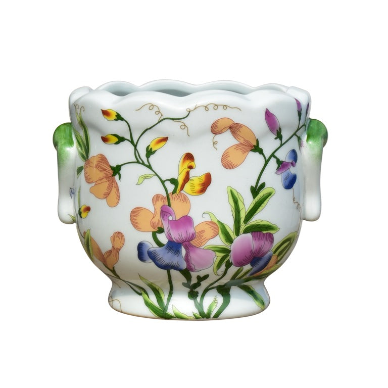 Round Scalloped Blooming Cachepot