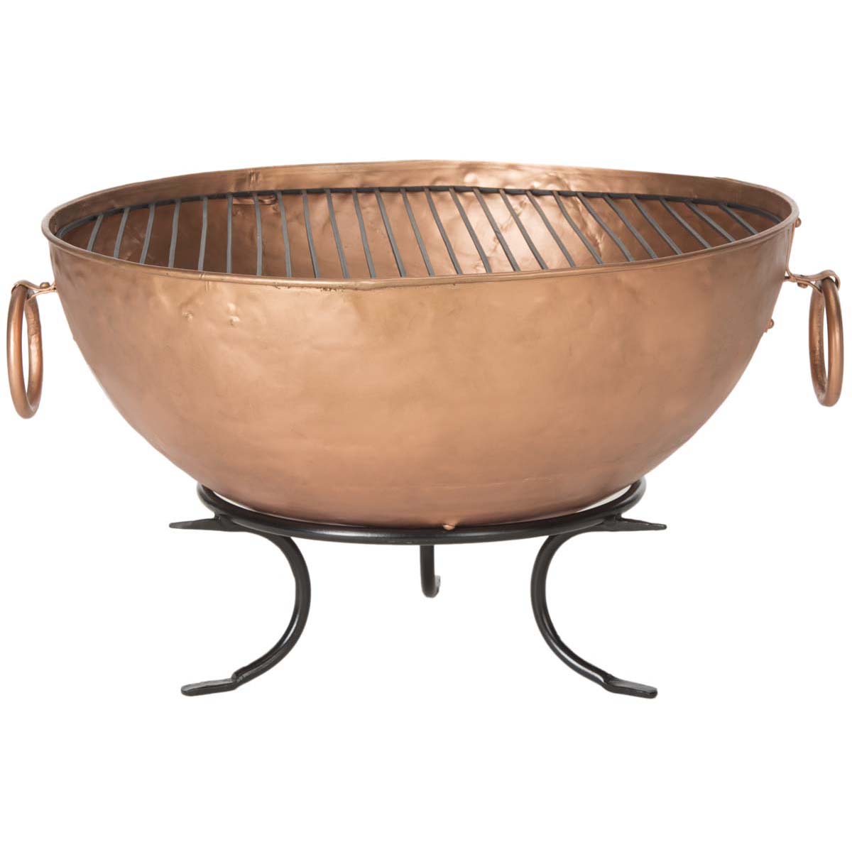 Safavieh Bangkok Fire Pit , PIT1005 - Copper/Black