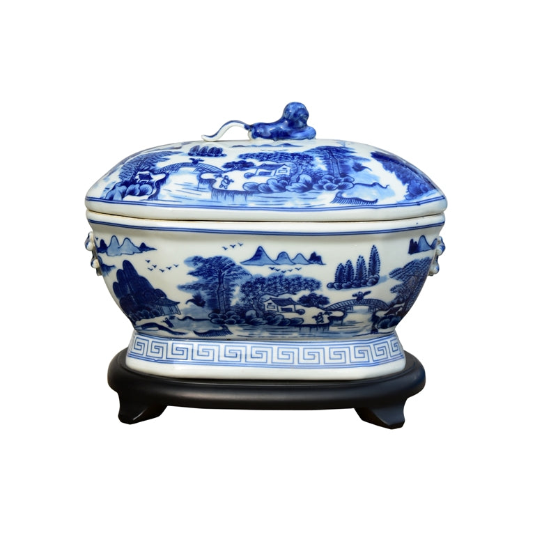 Village Scene Tureen