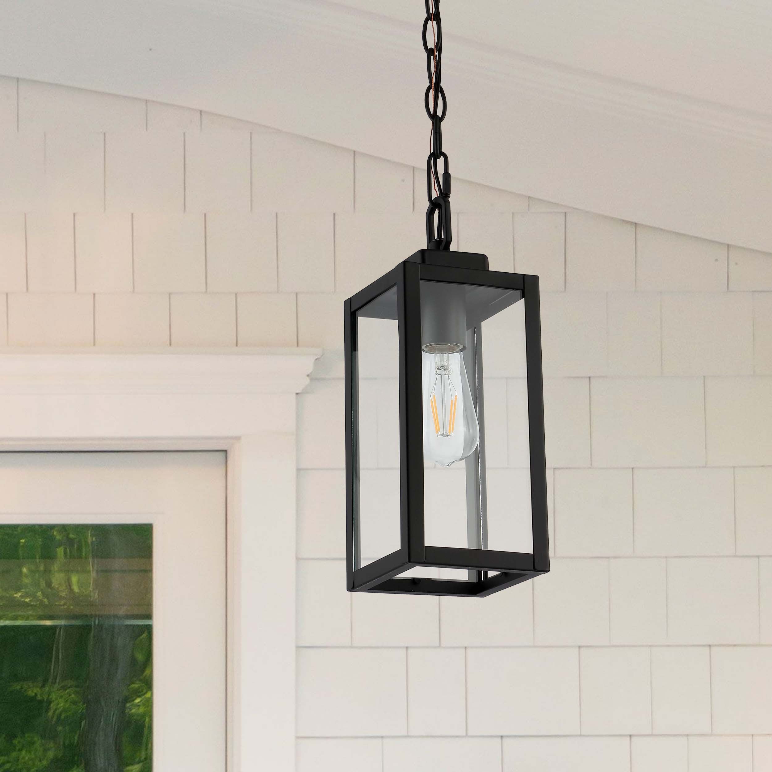 Safavieh Clemens Outdoor Pendant , PLT4019 - Matte Black