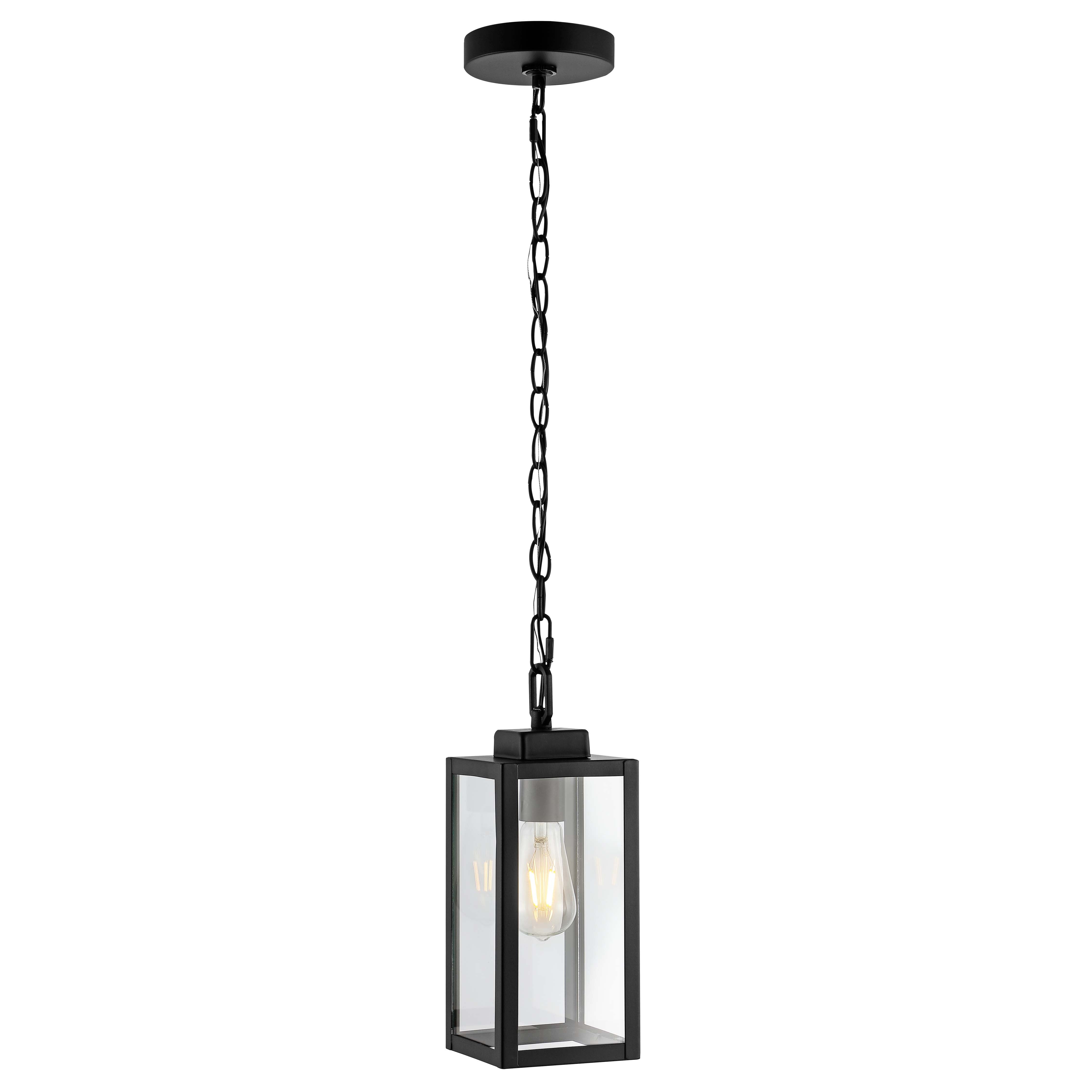 Safavieh Clemens Outdoor Pendant , PLT4019 - Matte Black