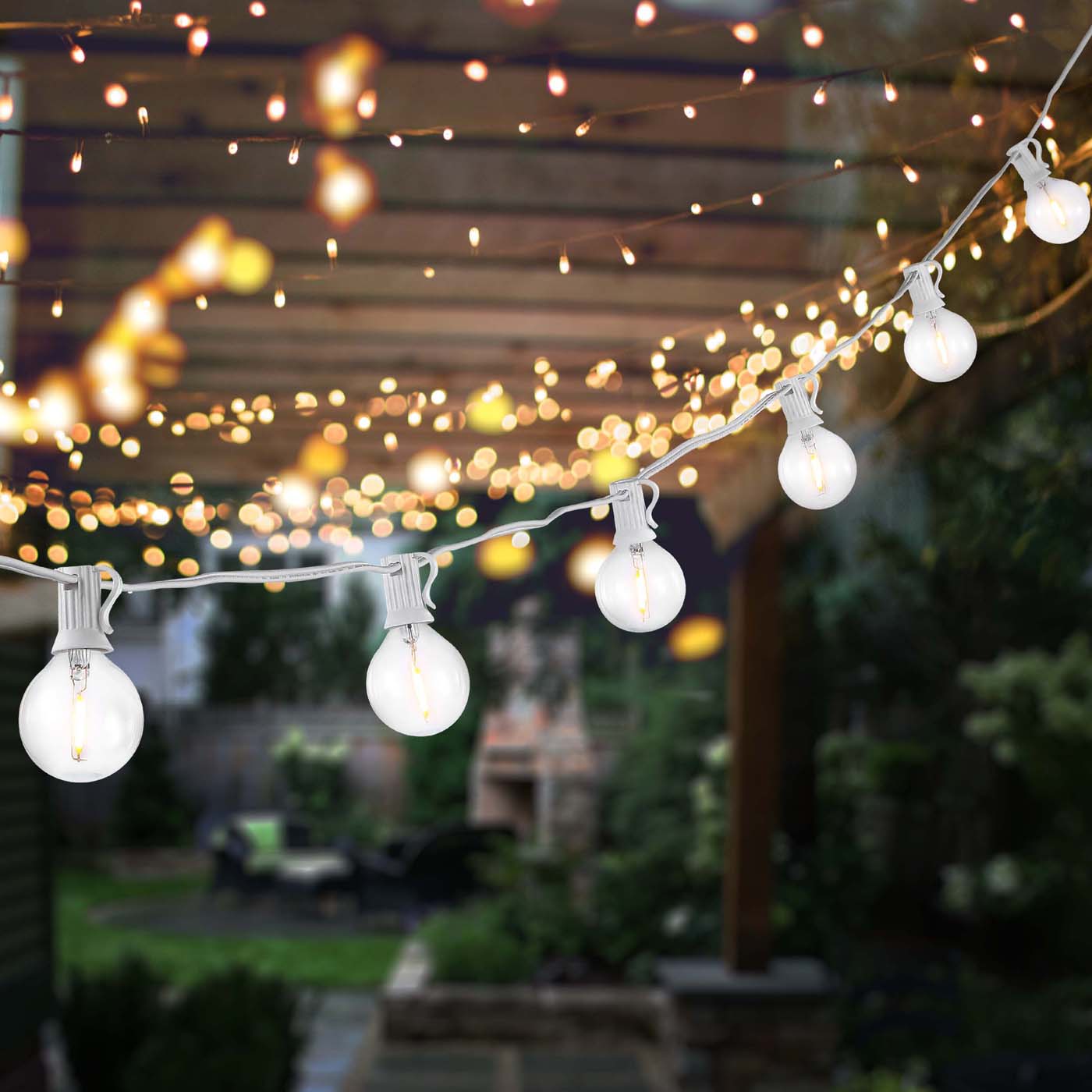 Safavieh Chiera LED Outdoor String Lights , PLT4042 - White