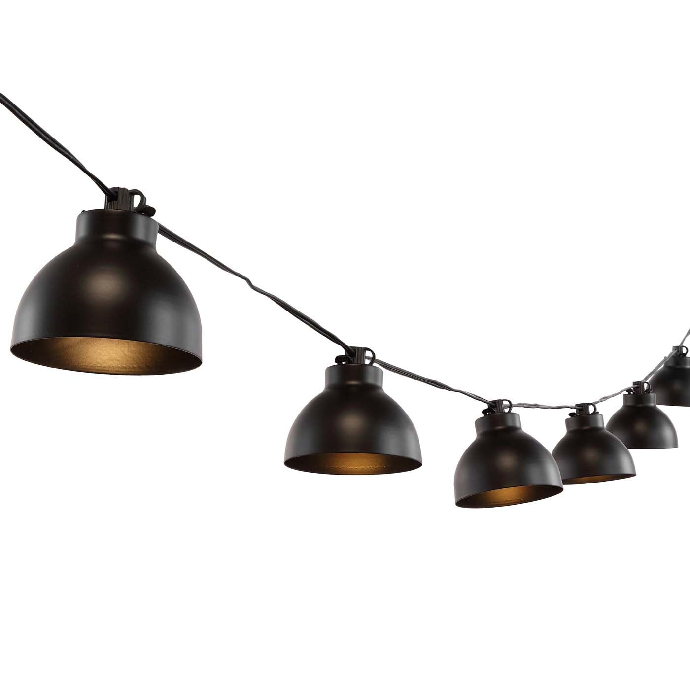 Safavieh Claudie LED Outdoor String Lights , PLT4049 - Black