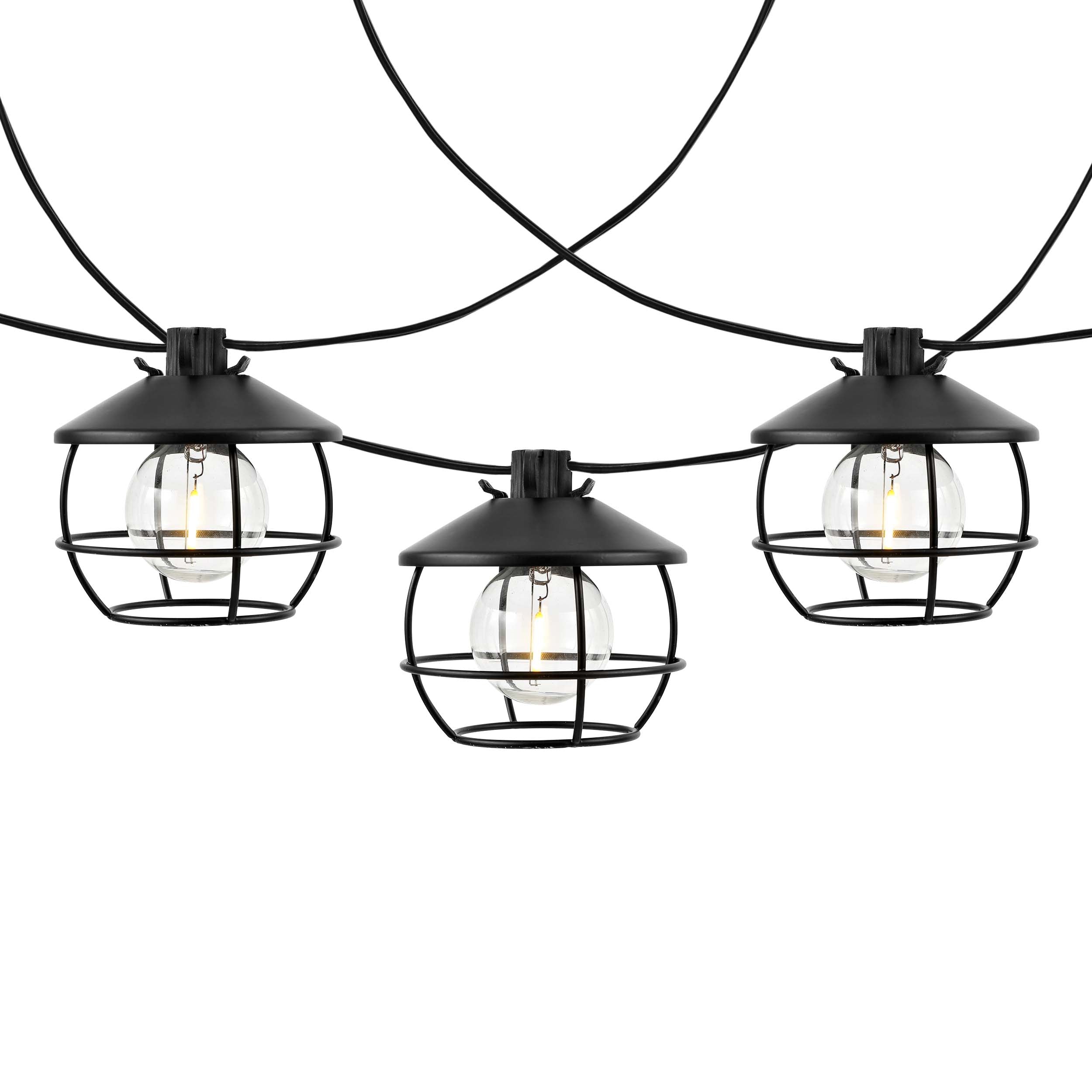 Safavieh Agitha Led Outdoor String Lights , PLT4051 - Black