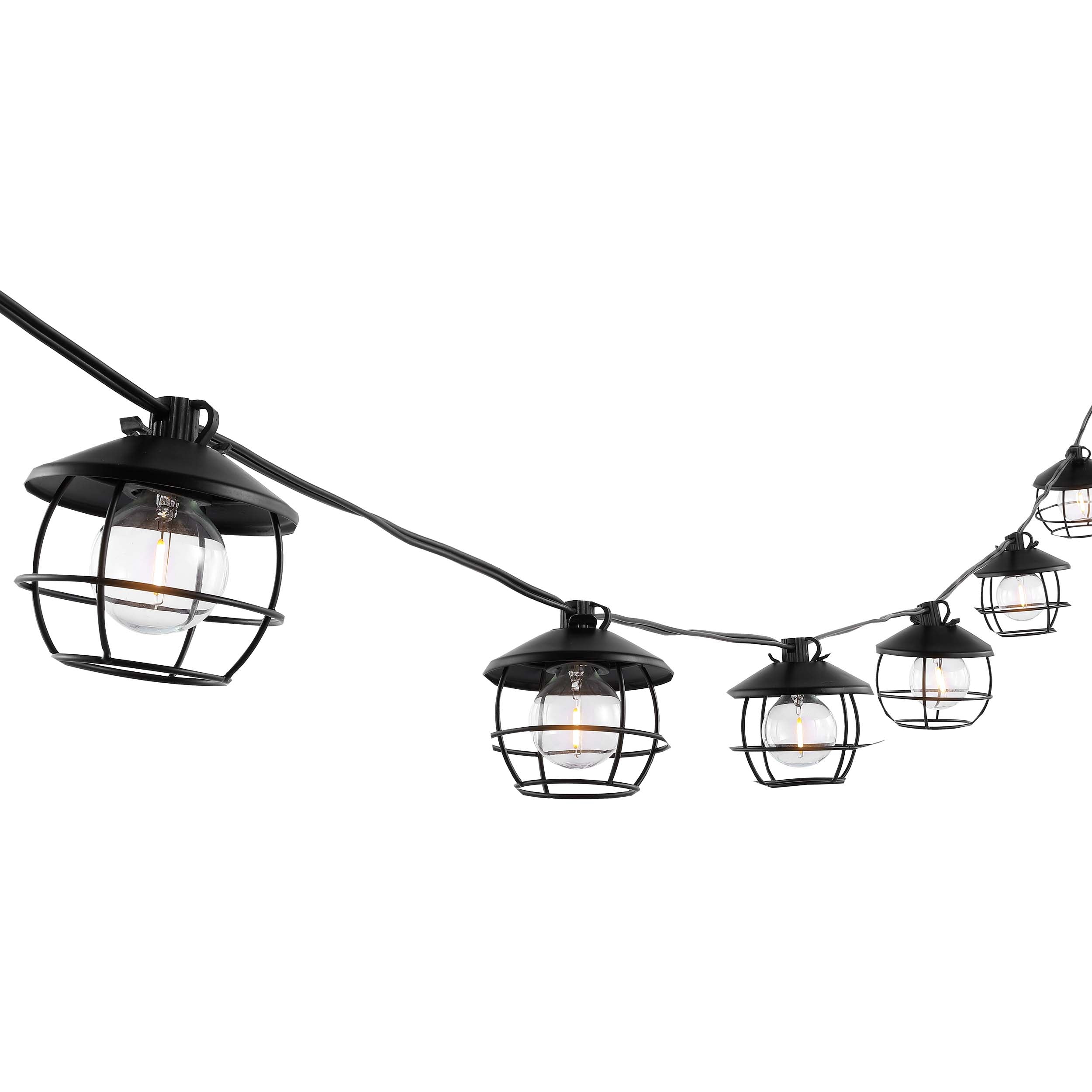 Safavieh Agitha Led Outdoor String Lights , PLT4051 - Black