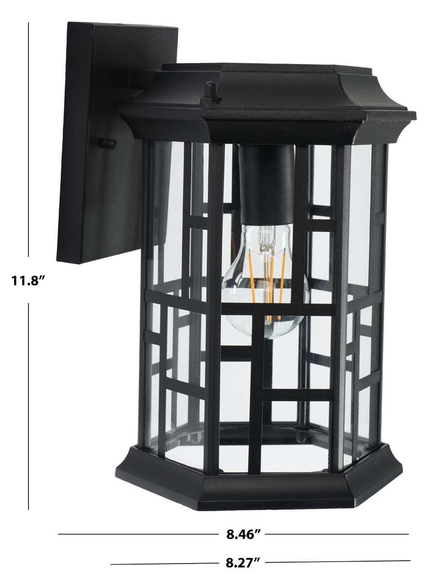 Safavieh Carwen Outdoor Wall Sconce , PLT7008 - Black (Set of 2)