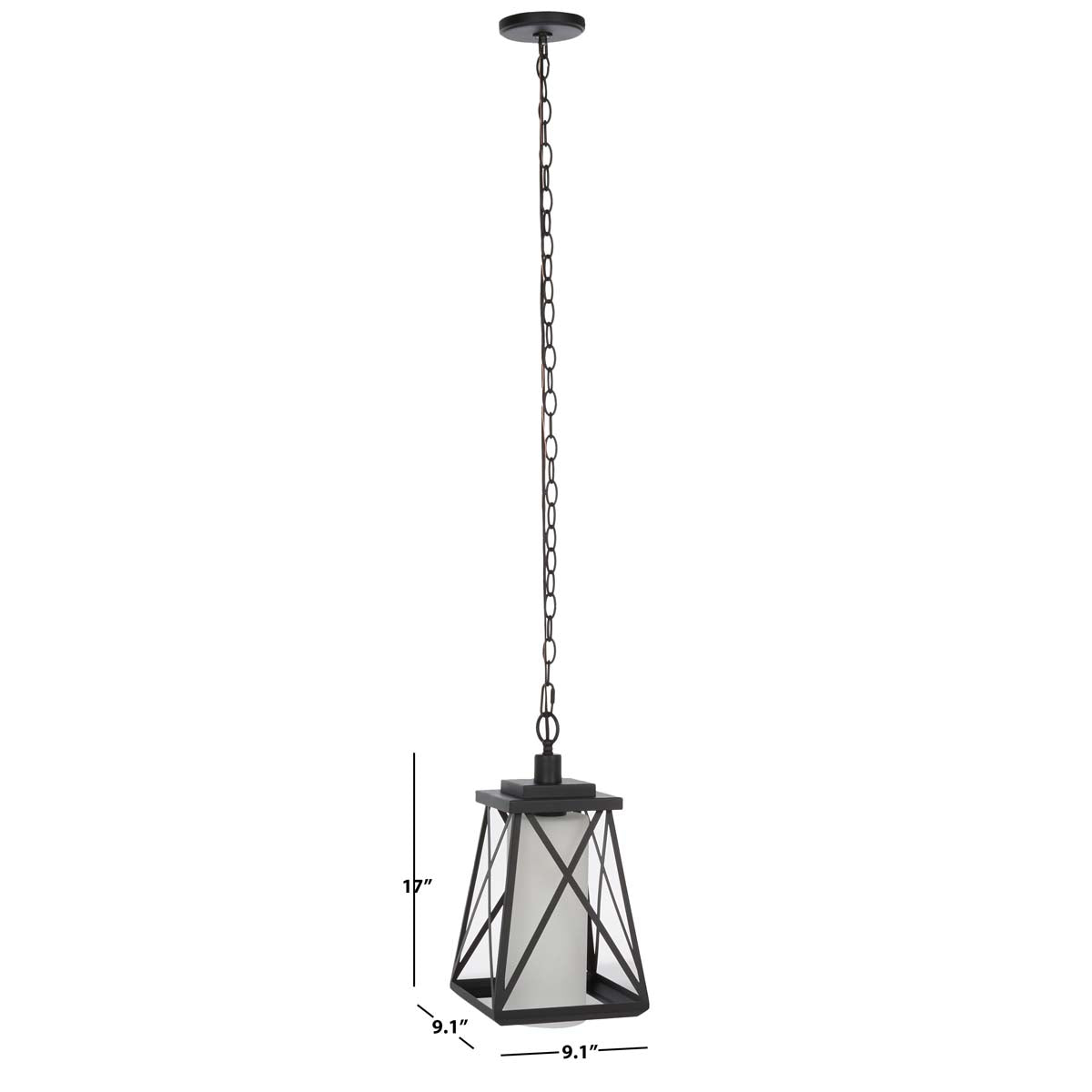 Safavieh Braith Outdoor Pendant , PLT7011 - Black