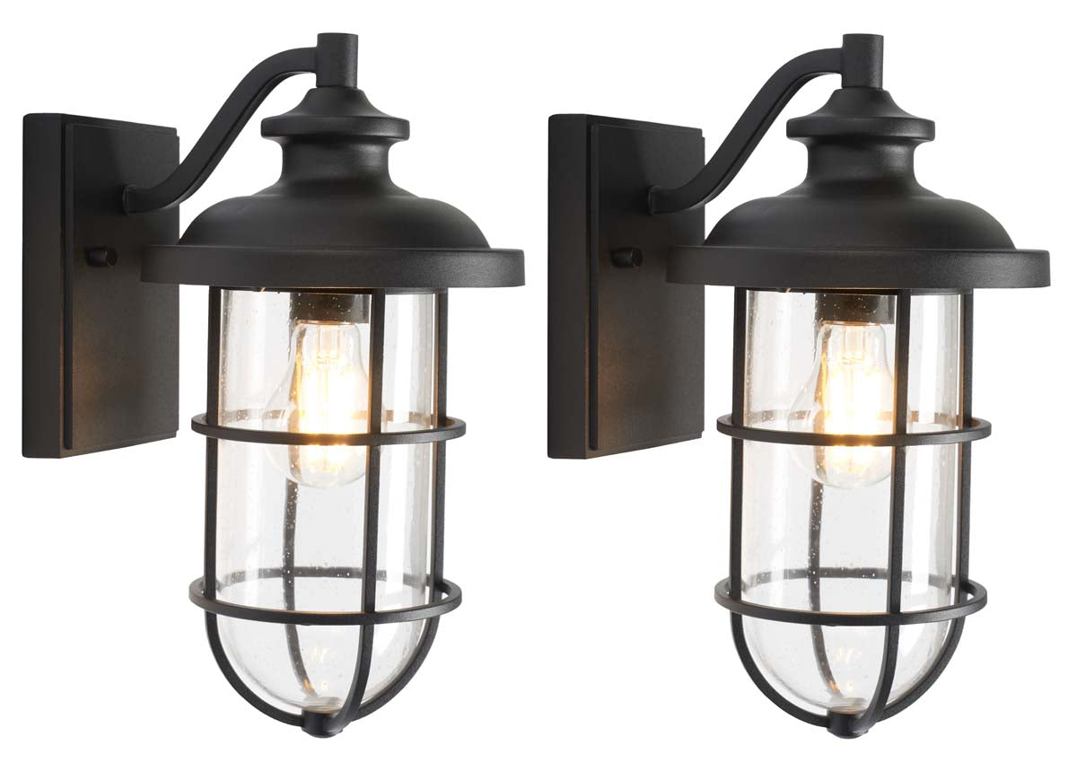 Safavieh Adelle Outdoor Wall Sconce , PLT7012 - Black (Set of 2)